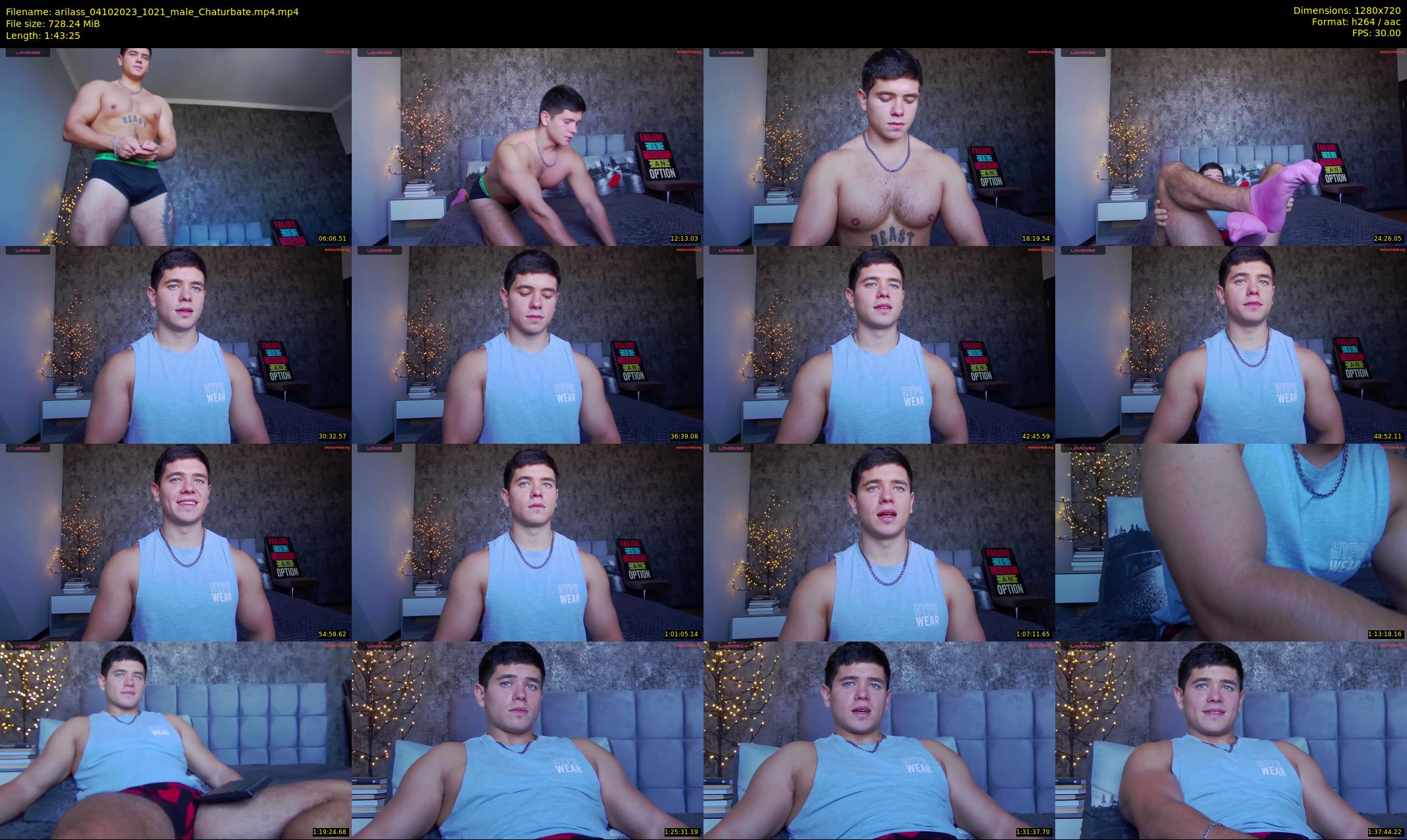 arilass — 104 minute Chaturbate male cam show recording, 720p, Oct 4, 2023
