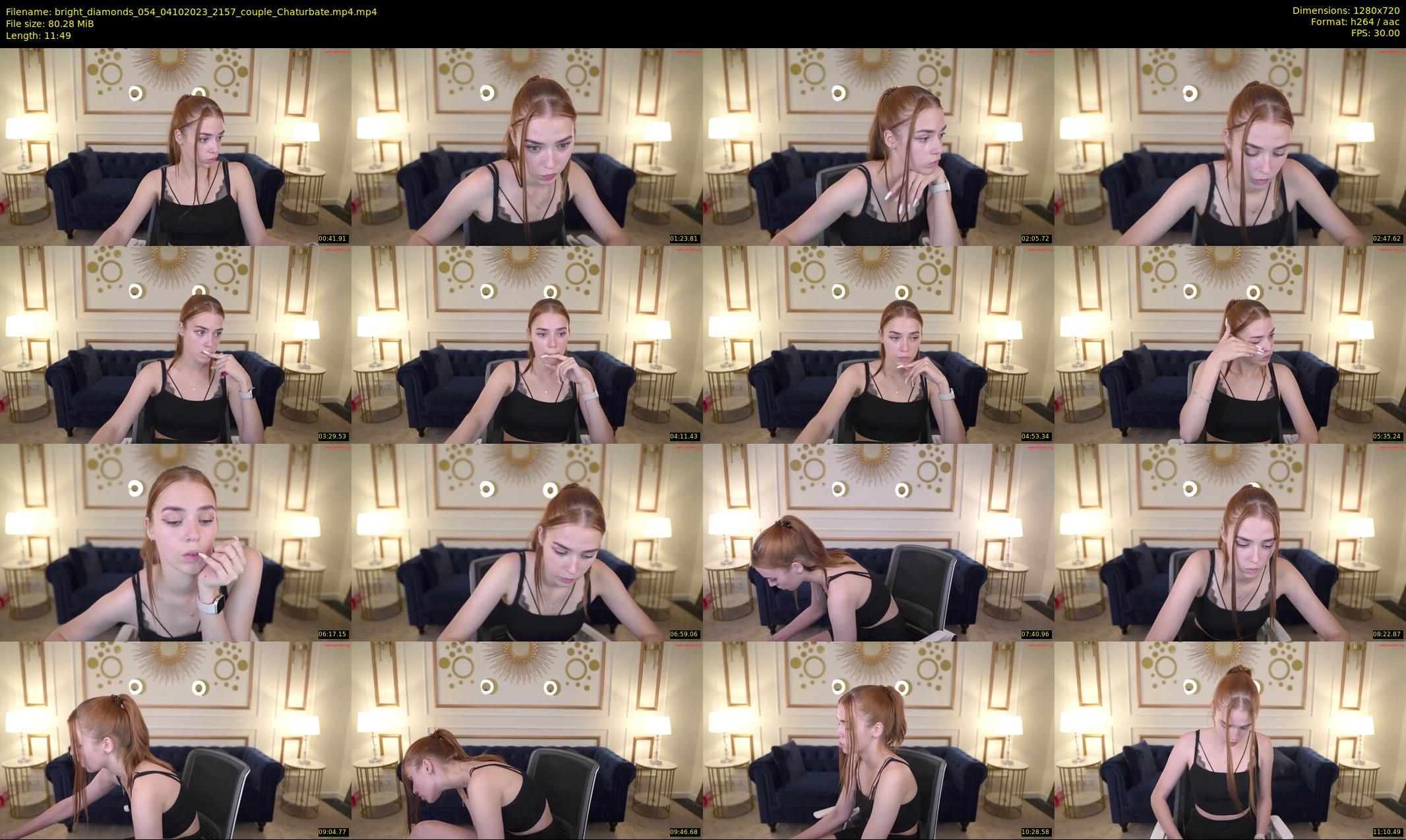 bright_diamonds_054 — 12 minute Chaturbate couple cam show recording, 720p, Oct 4, 2023