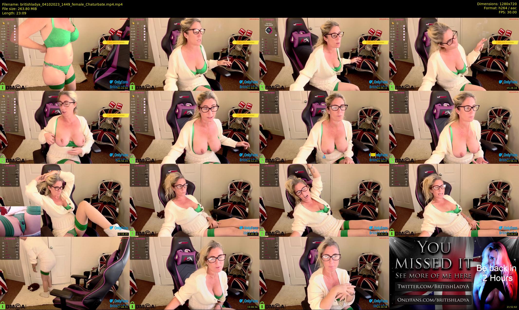 britishladya — 24 minute Chaturbate female cam show recording, 720p, Oct 4, 2023