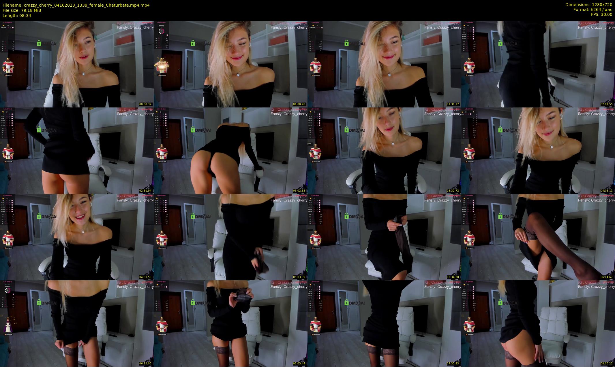 crazzy_cherry — 9 minute Chaturbate female cam show recording, 720p, Oct 4, 2023