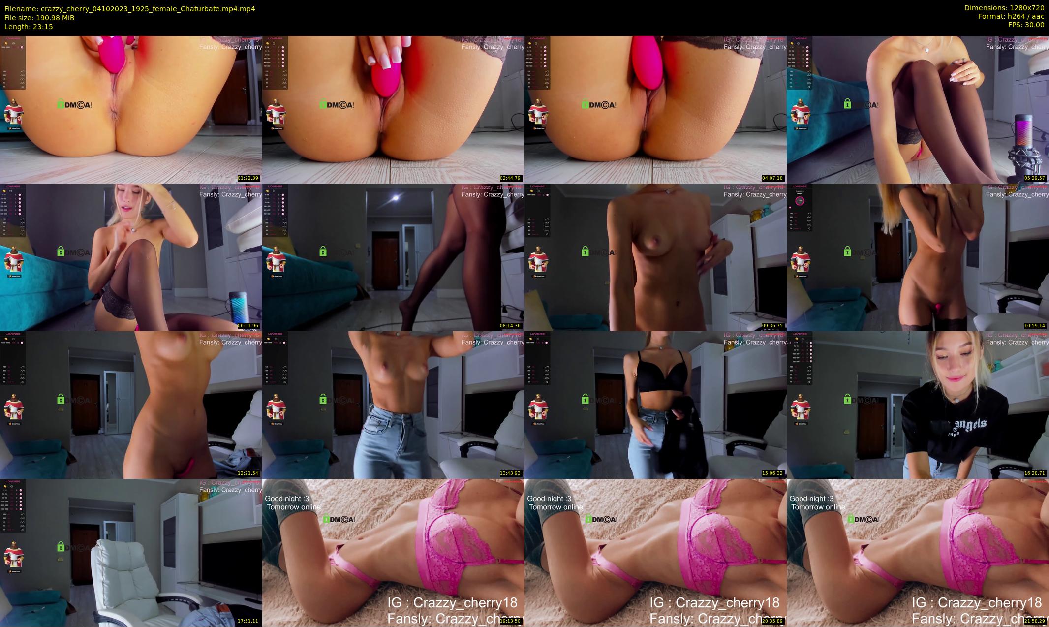 crazzy_cherry — 24 minute Chaturbate female cam show recording, 720p, Oct 4, 2023