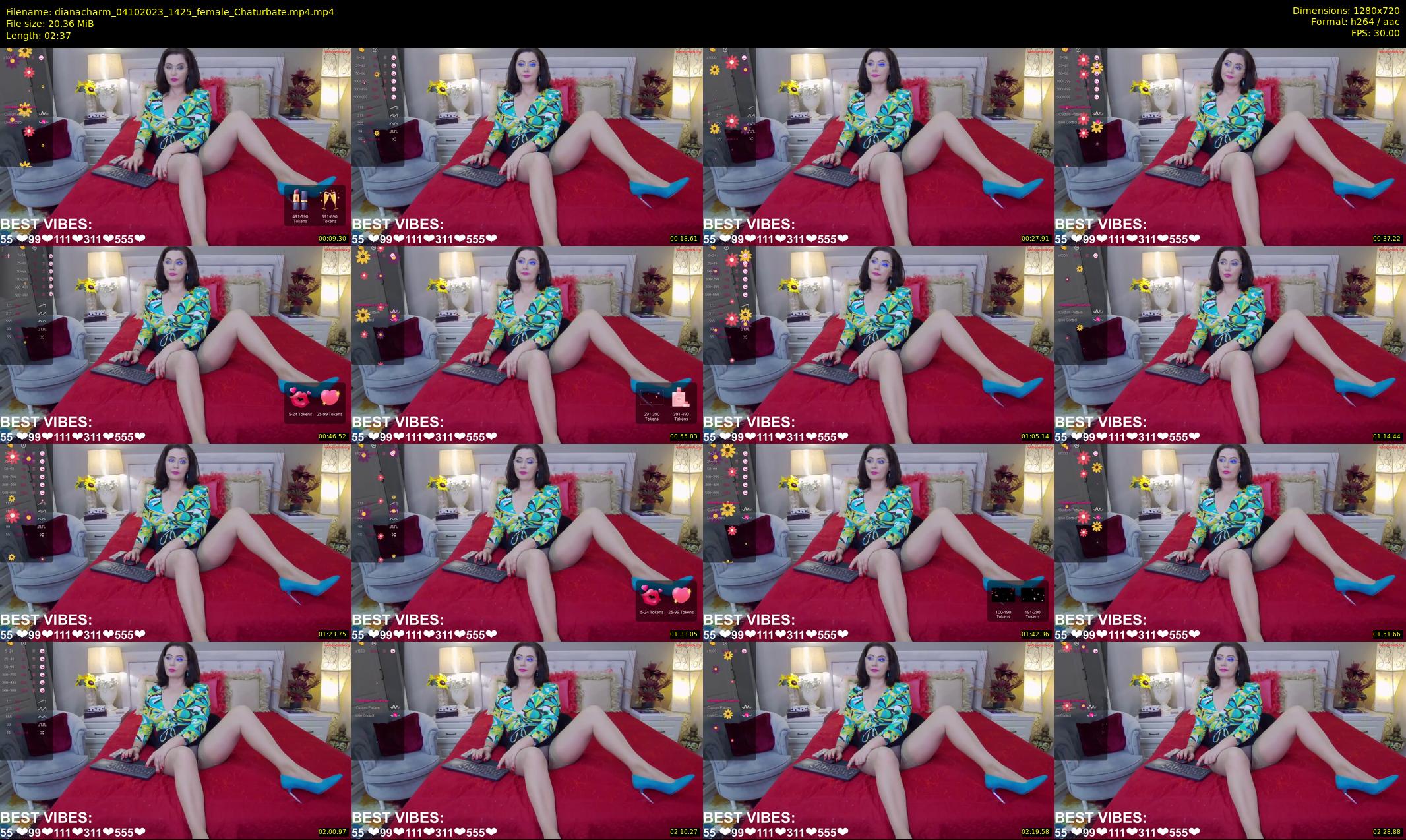 dianacharm — 3 minute Chaturbate female cam show recording, 720p, Oct 4, 2023