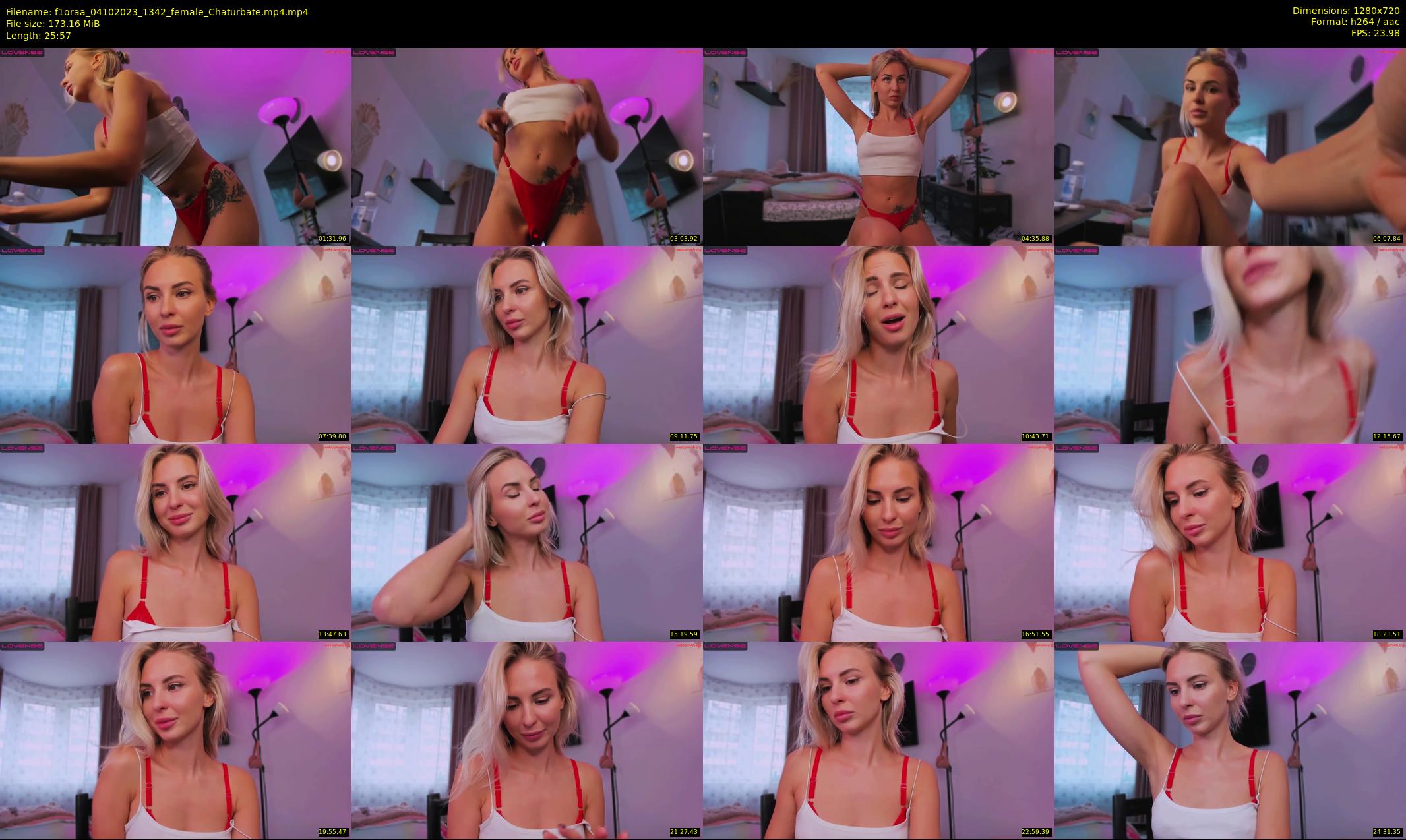 f1oraa — 26 minute Chaturbate female cam show recording, 720p, Oct 4, 2023