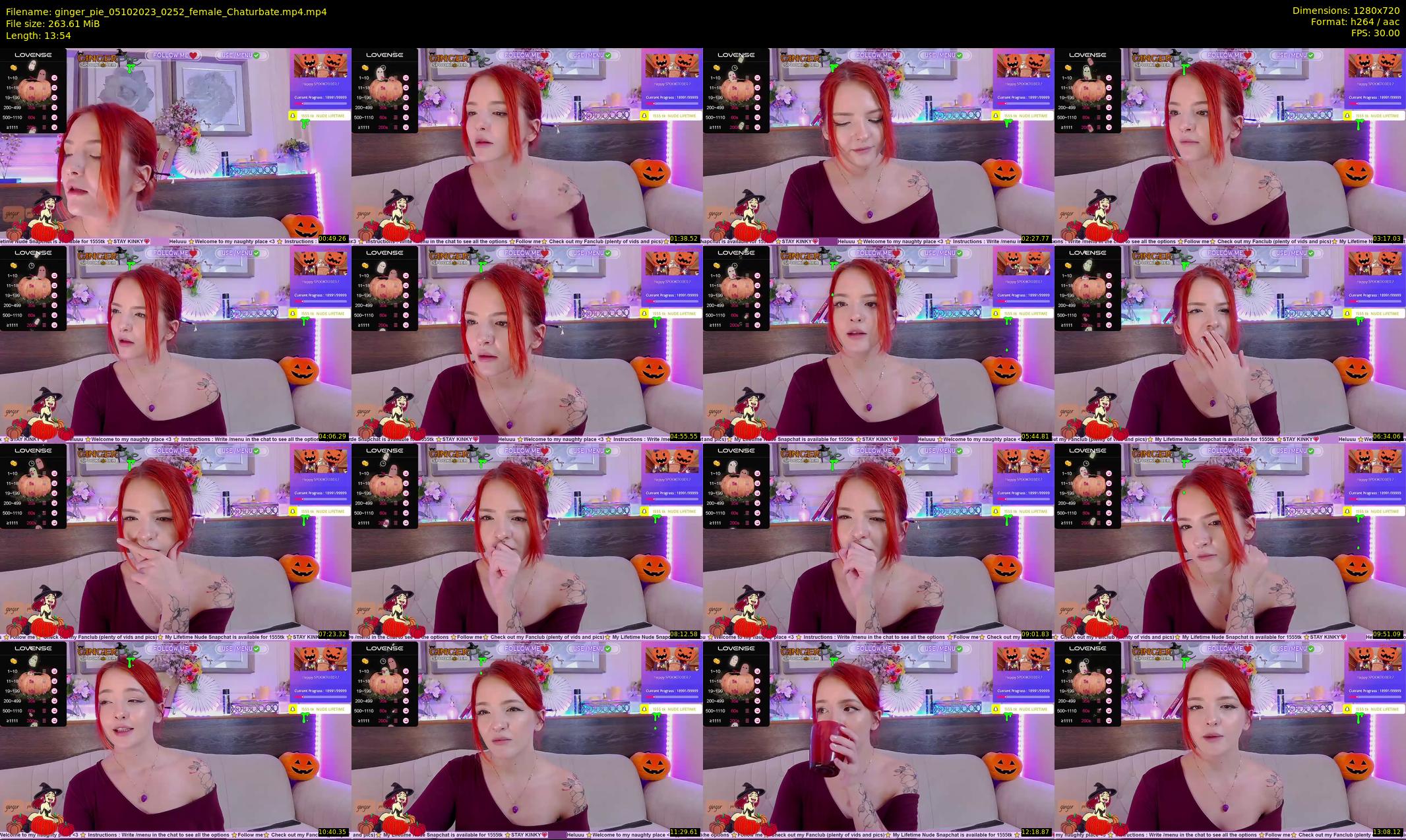 ginger_pie — 14 minute Chaturbate female cam show recording, 720p, Oct 5, 2023