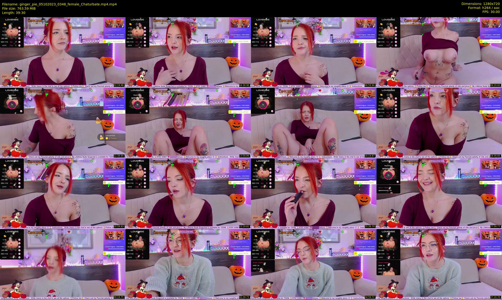 ginger_pie — 40 minute Chaturbate female cam show recording, 720p, Oct 5, 2023