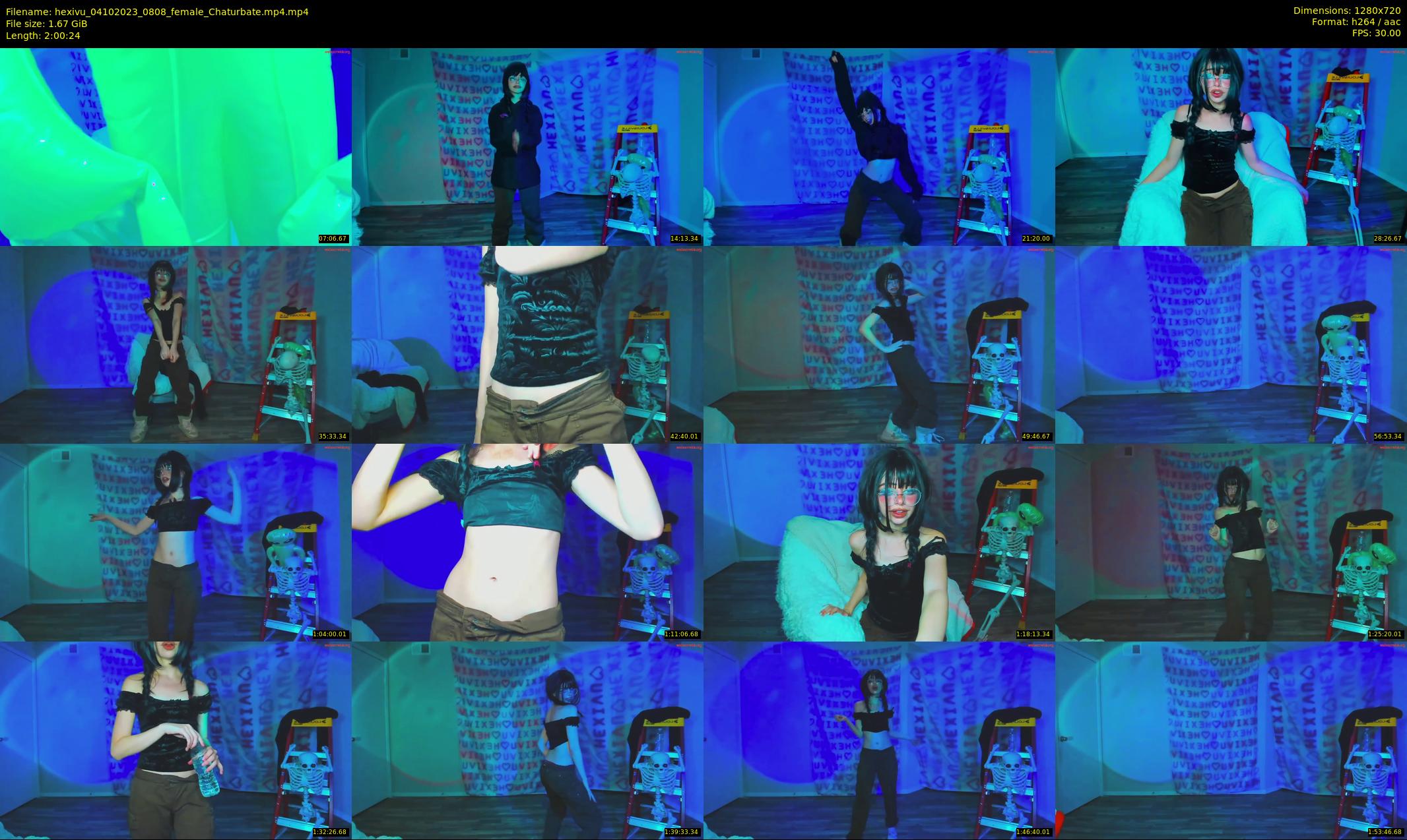 hexivu — 121 minute Chaturbate female cam show recording, 720p, Oct 4, 2023