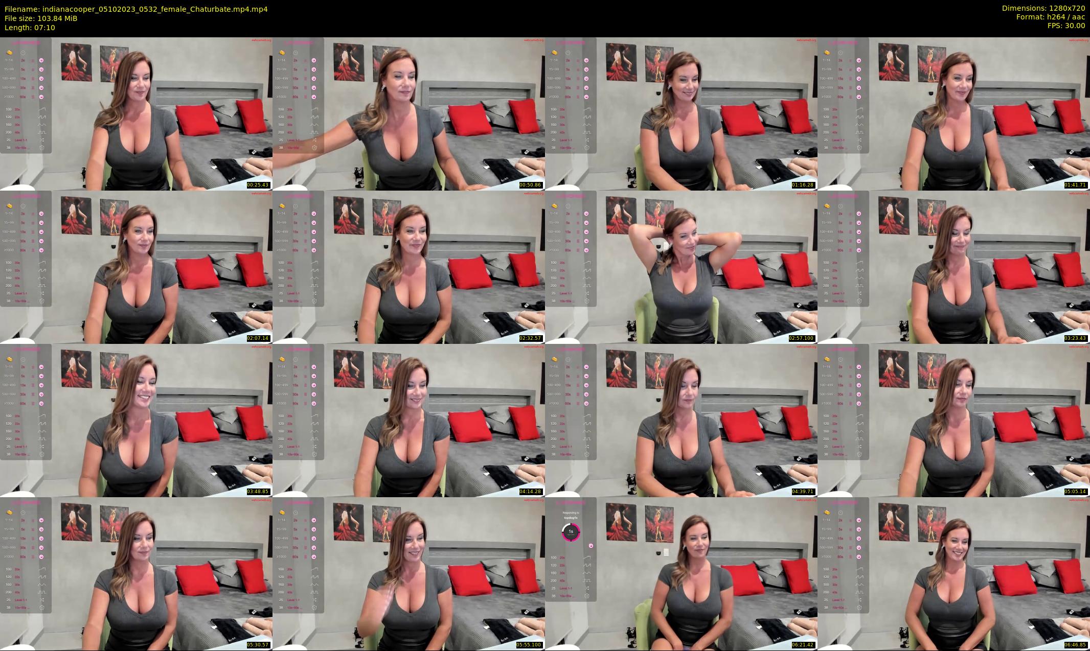 indianacooper — 8 minute Chaturbate female cam show recording, 720p, Oct 5, 2023