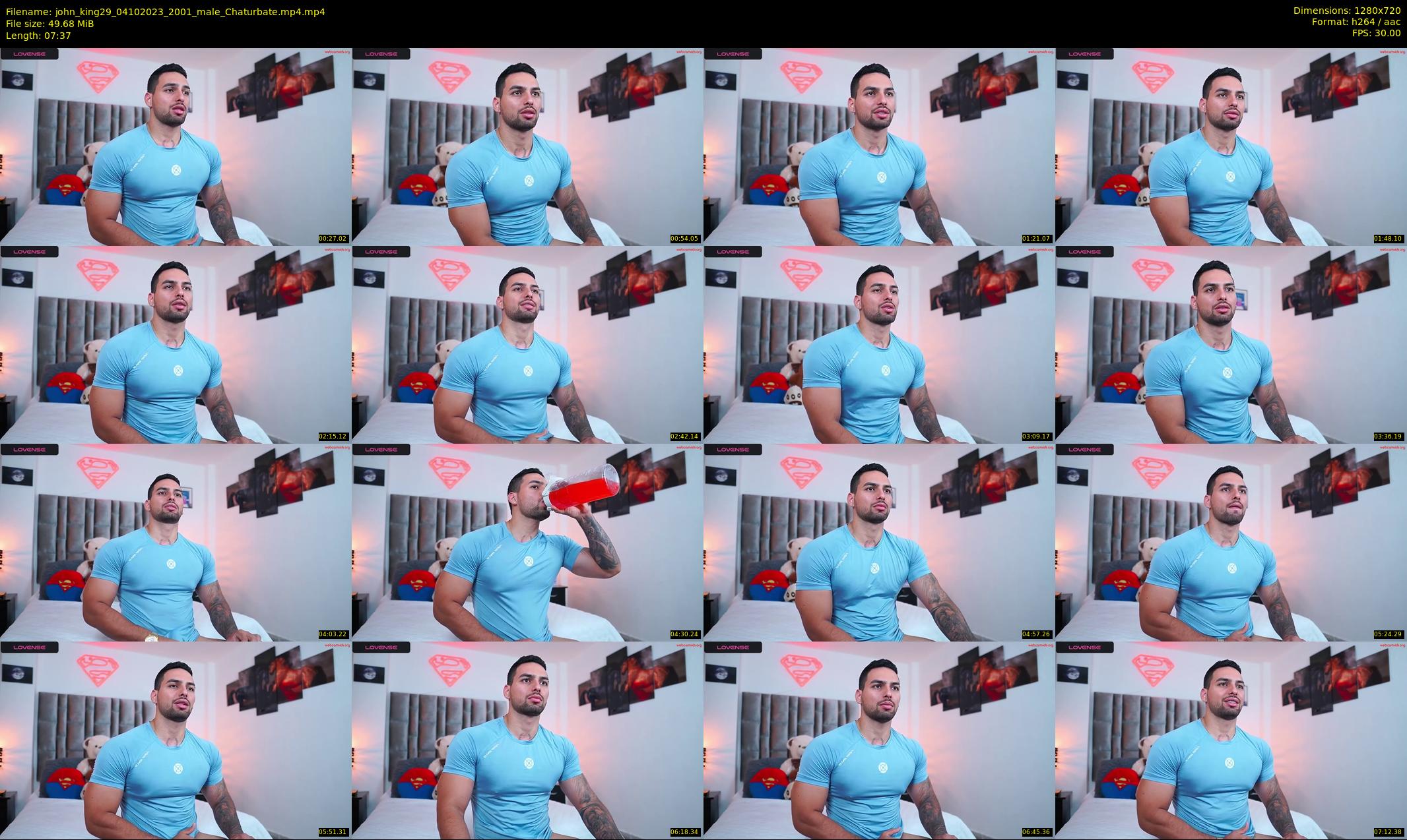 john_king29 — 8 minute Chaturbate male cam show recording, 720p, Oct 4, 2023