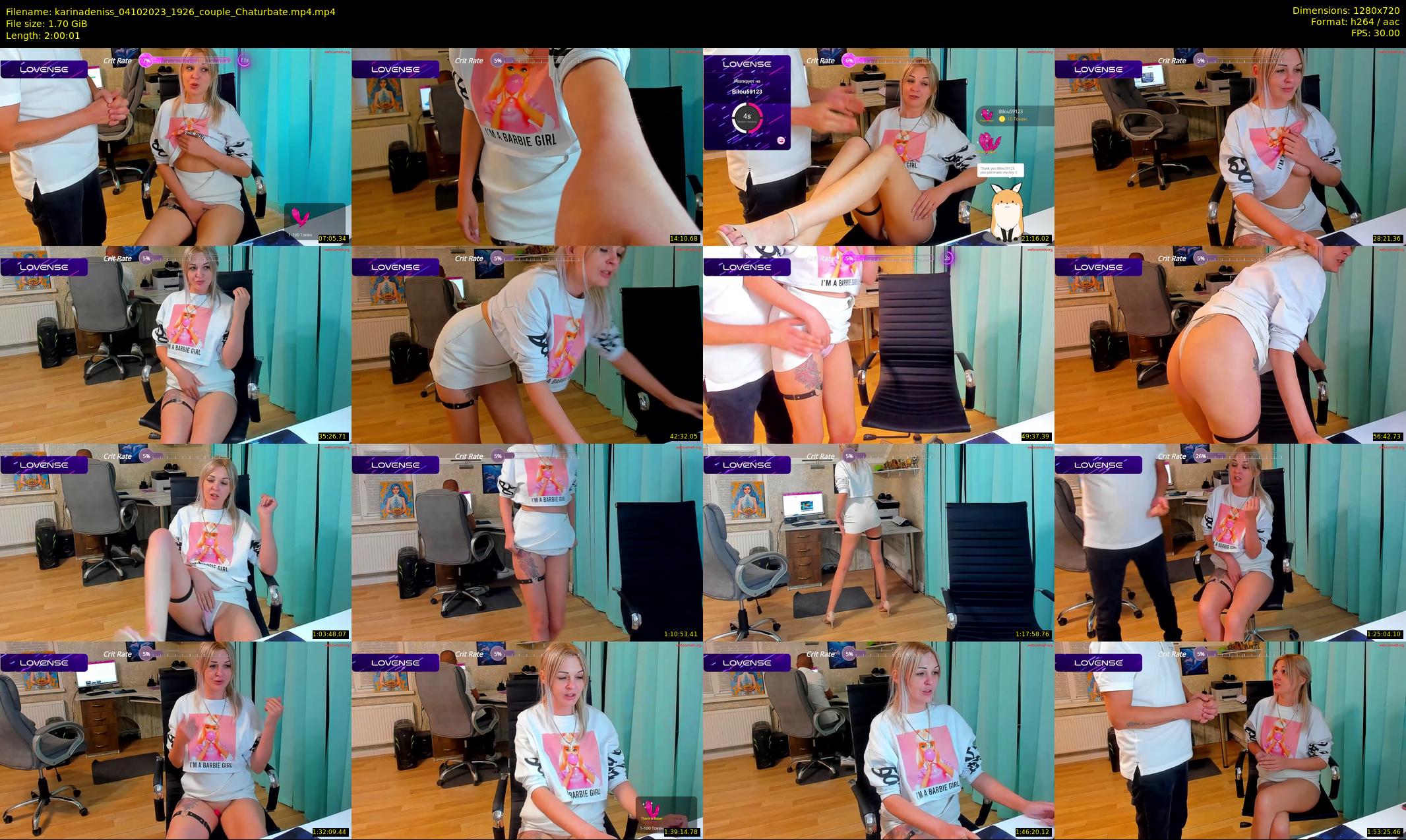 karinadeniss — 121 minute Chaturbate couple cam show recording, 720p, Oct 4, 2023