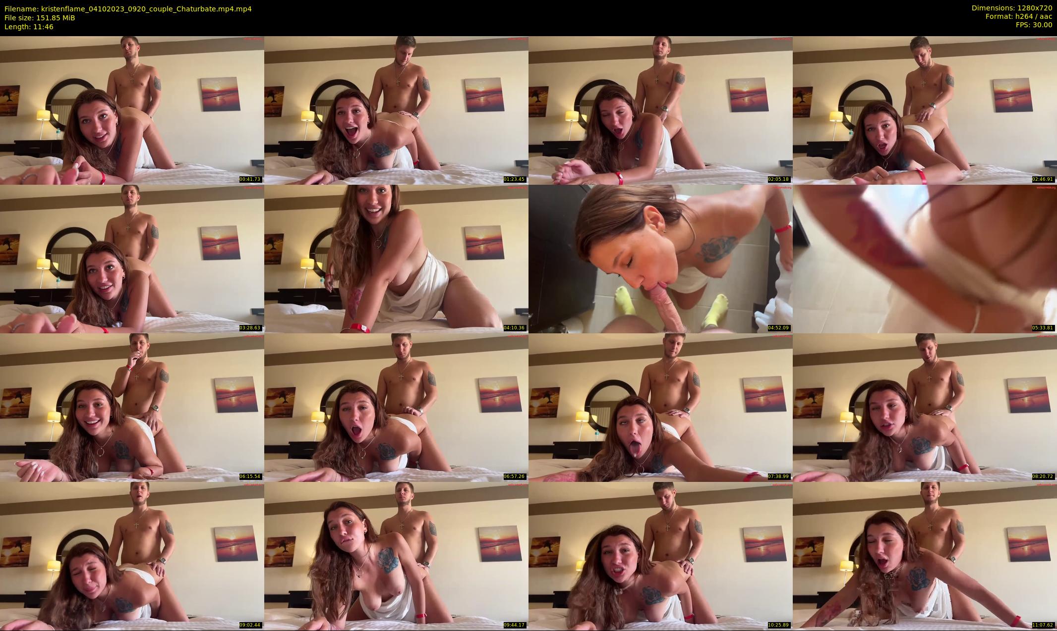 kristenflame — 12 minute Chaturbate couple cam show recording, 720p, Oct 4, 2023