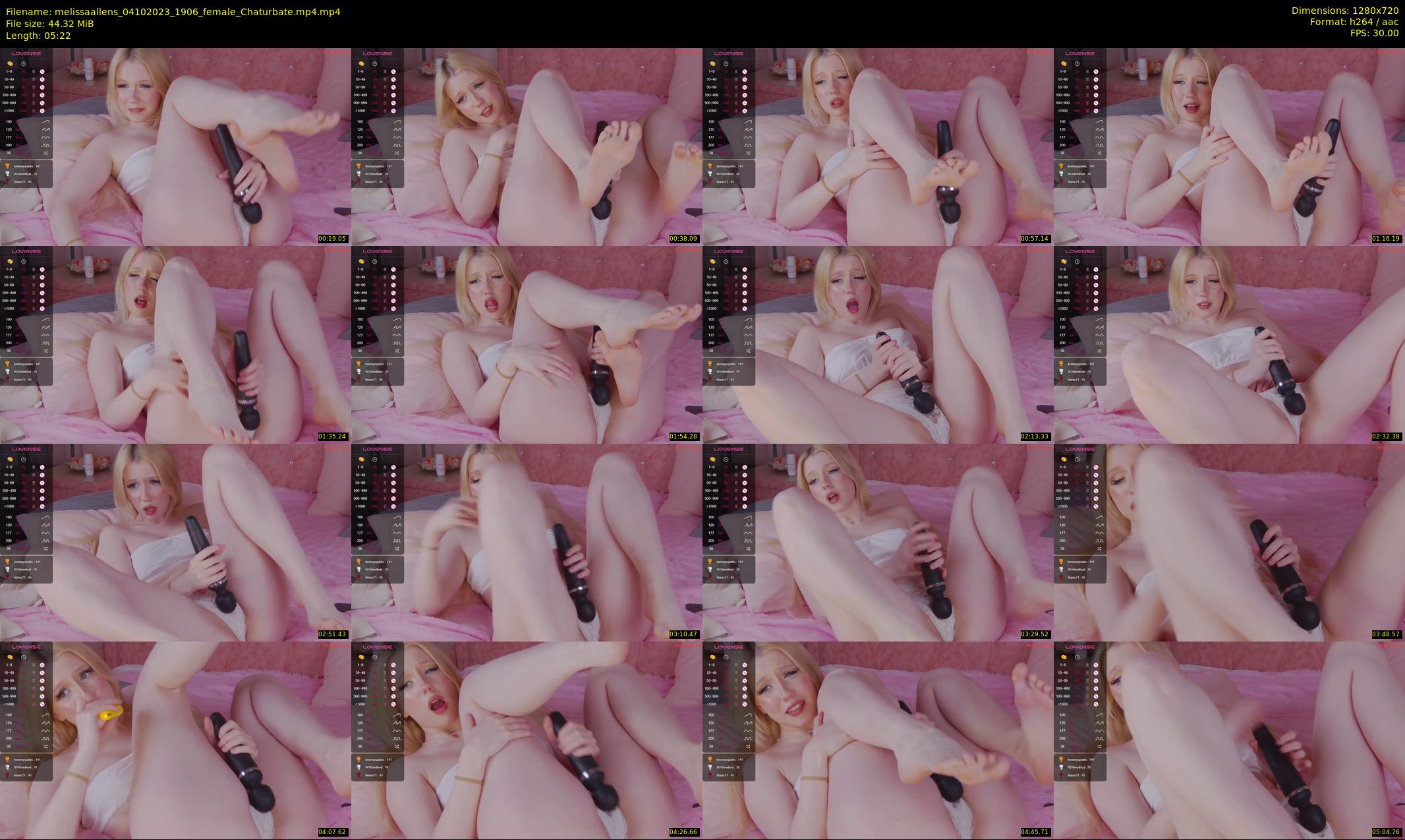 melissaallens — 6 minute Chaturbate female cam show recording, 720p, Oct 4, 2023