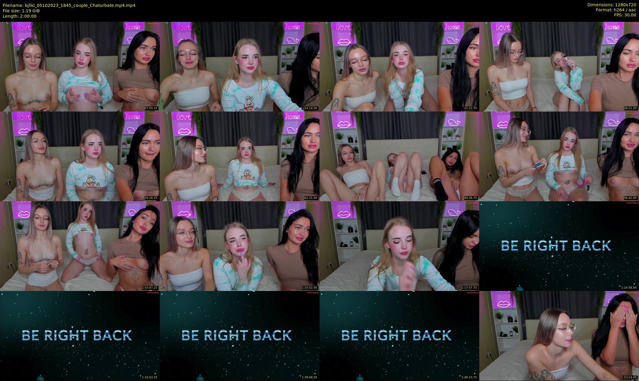 bjliki — 120 minute Chaturbate couple cam show recording, 720p, Oct 5, 2023