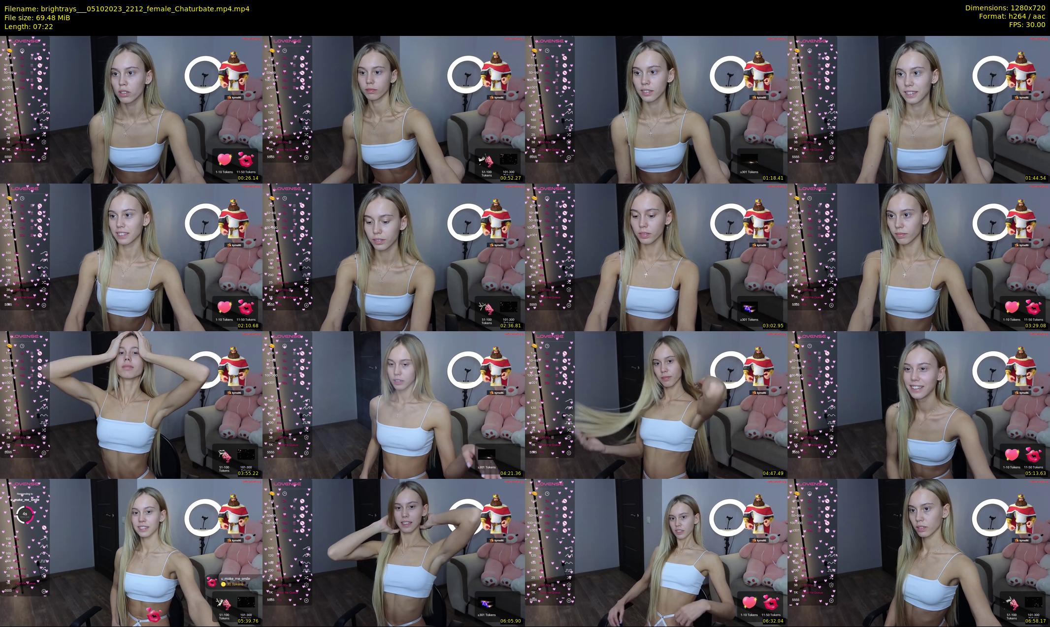 brightrays__ — 8 minute Chaturbate female cam show recording, 720p, Oct 5, 2023