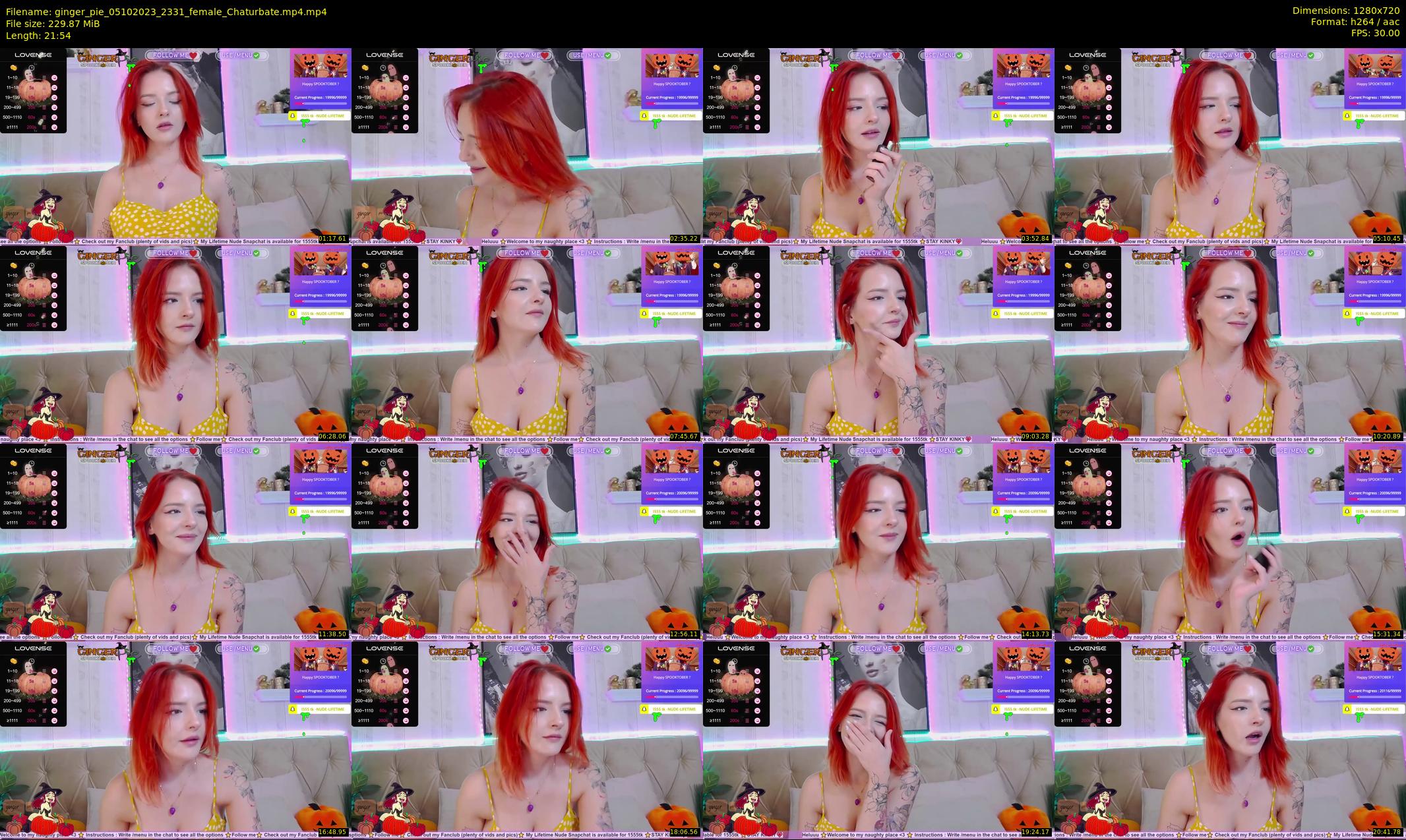 ginger_pie — 22 minute Chaturbate female cam show recording, 720p, Oct 5, 2023