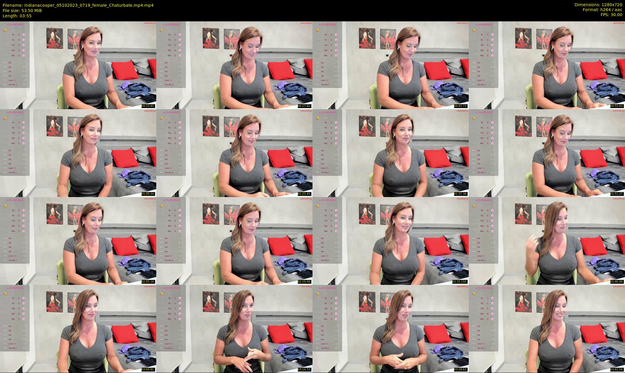 indianacooper — 4 minute Chaturbate female cam show recording, 720p, Oct 5, 2023
