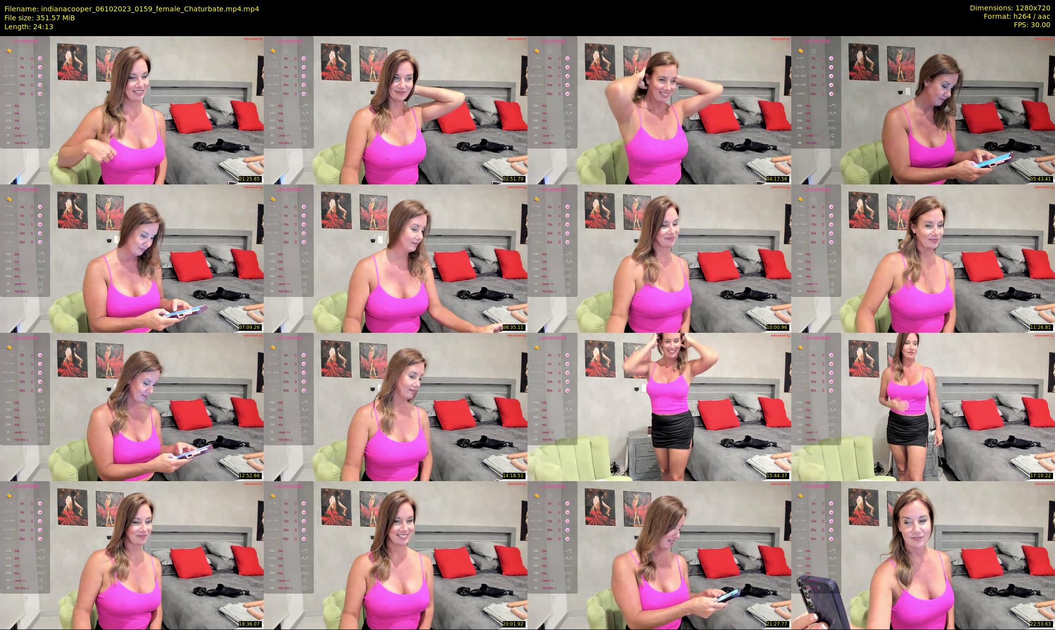 indianacooper — 25 minute Chaturbate female cam show recording, 720p, Oct 6, 2023