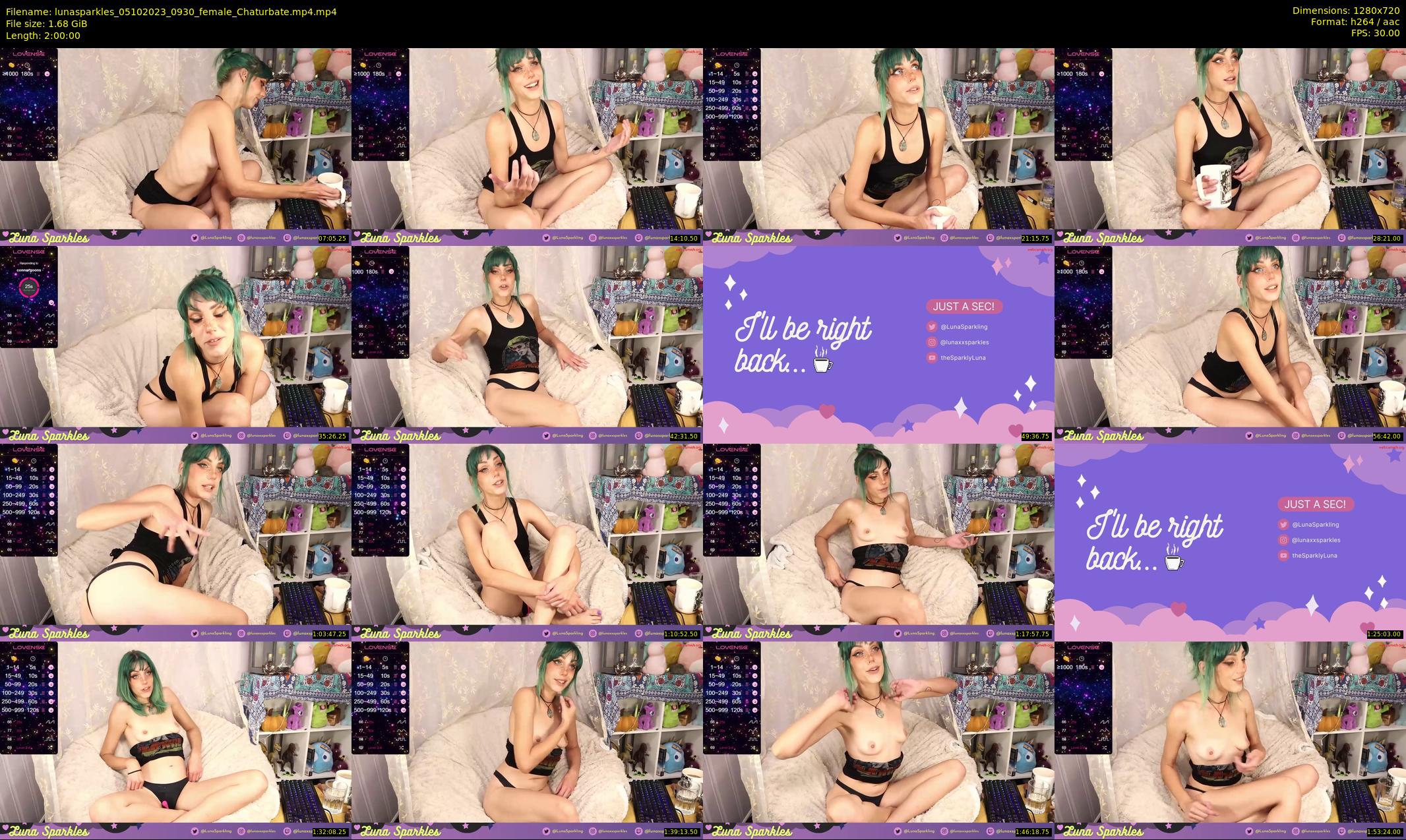 lunasparkles — 120 minute Chaturbate female cam show recording, 720p, Oct 5, 2023