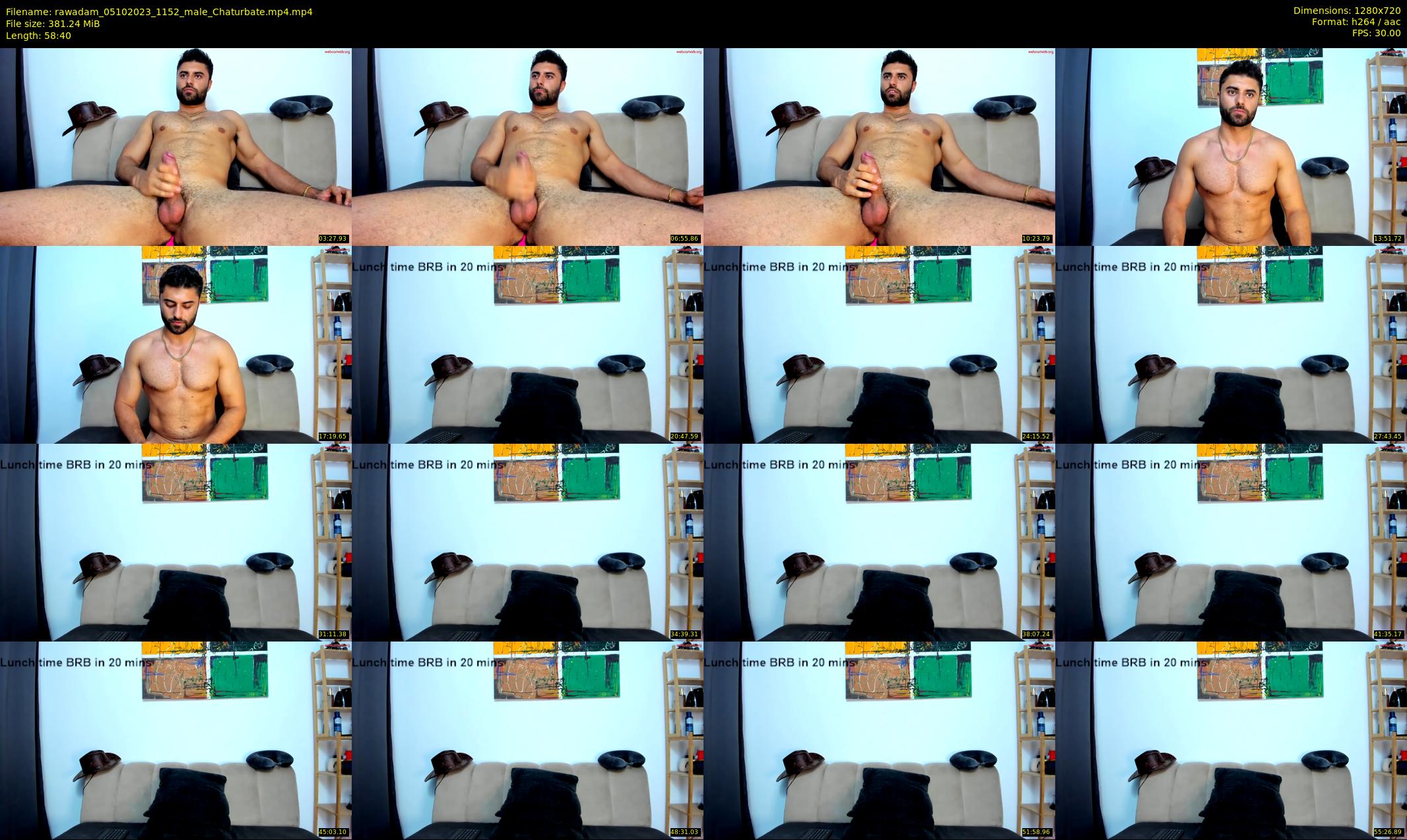 rawadam — 59 minute Chaturbate male cam show recording, 720p, Oct 5, 2023