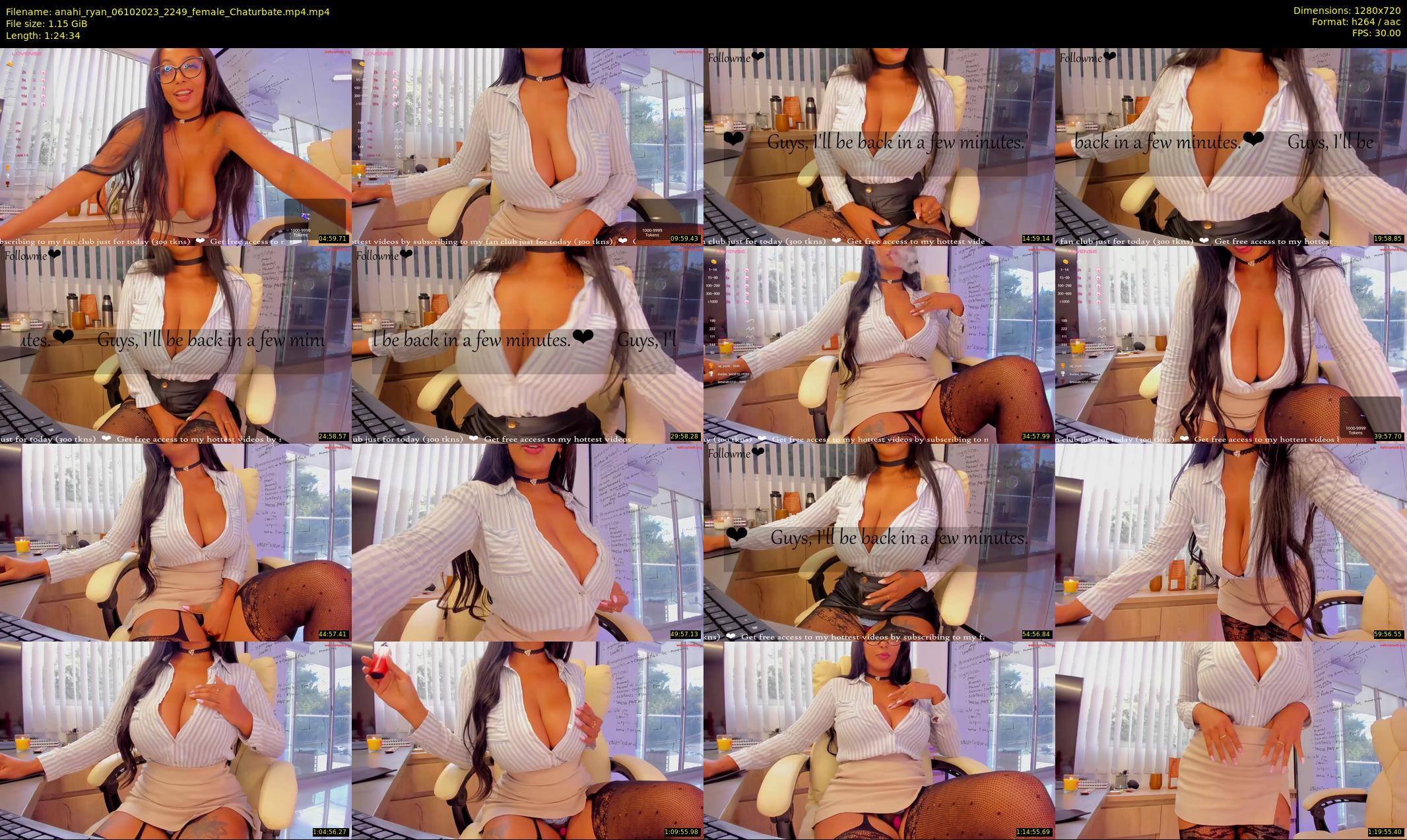 anahi_ryan — 85 minute Chaturbate female cam show recording, 720p, Oct 6, 2023