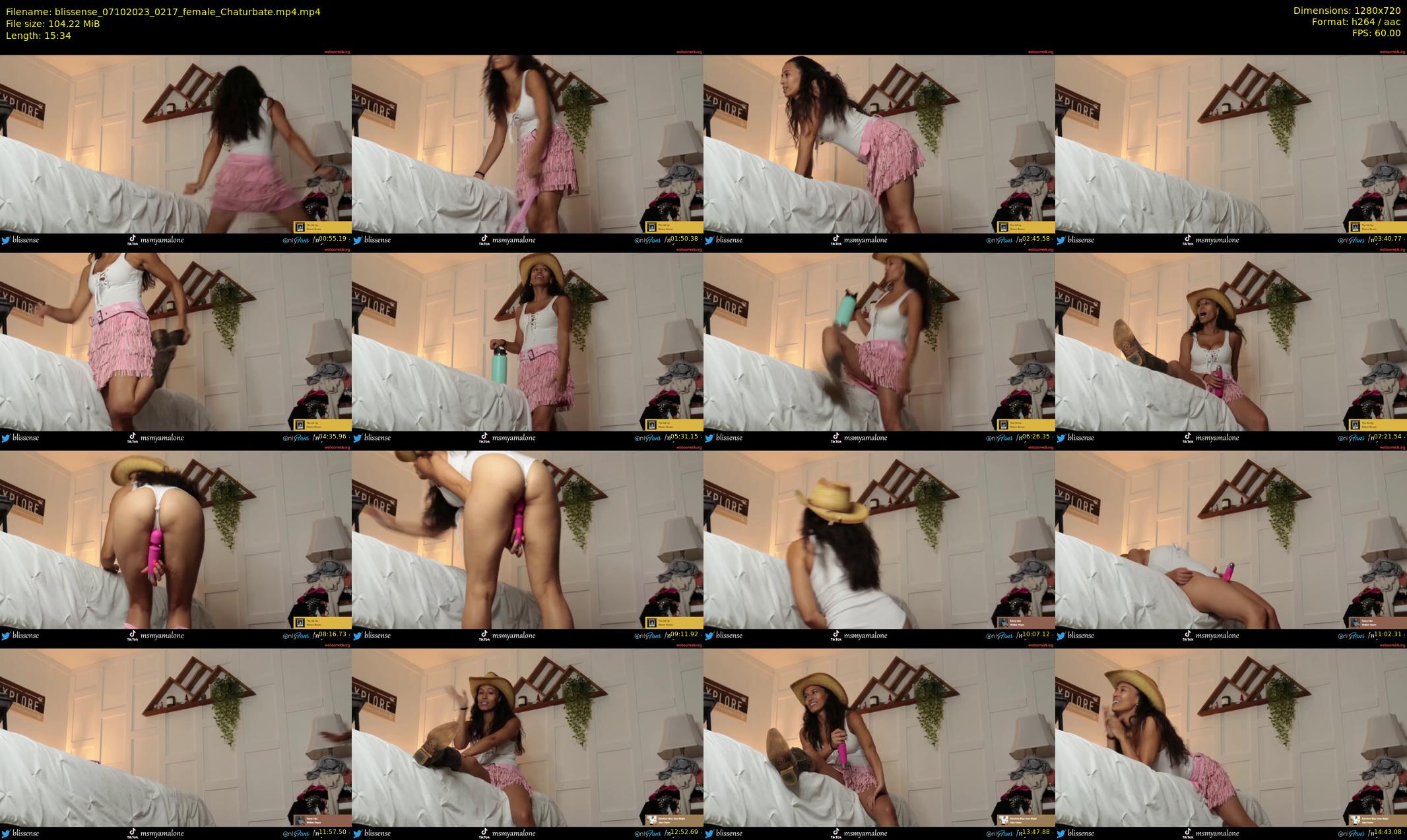 blissense — 16 minute Chaturbate female cam show recording, 720p, Oct 7, 2023