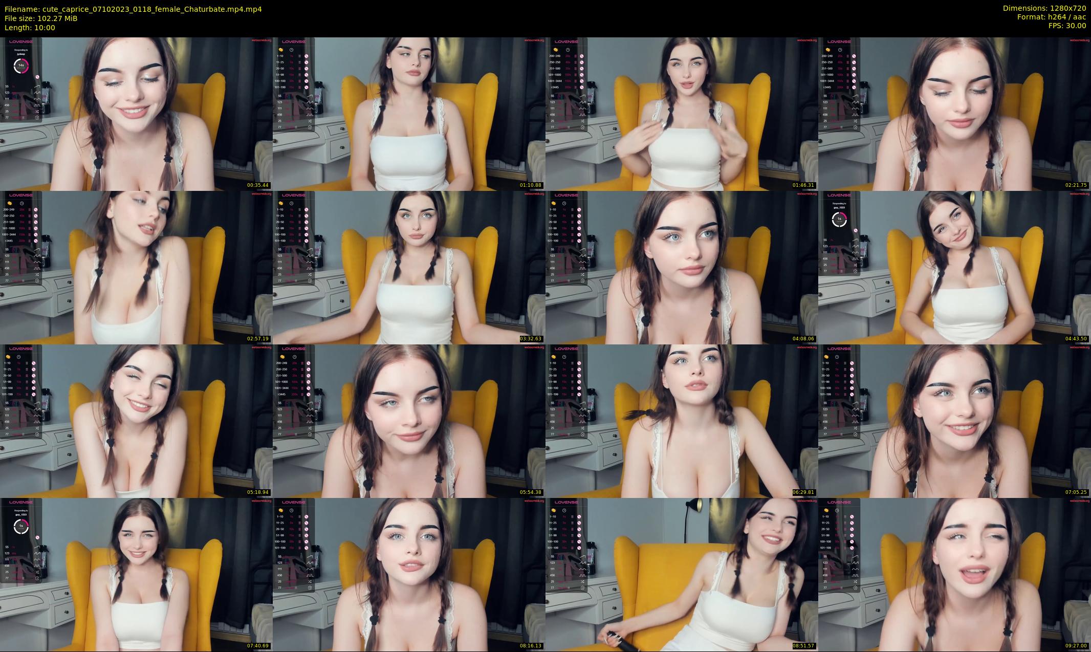 cute_caprice — 10 minute Chaturbate female cam show recording, 720p, Oct 7, 2023
