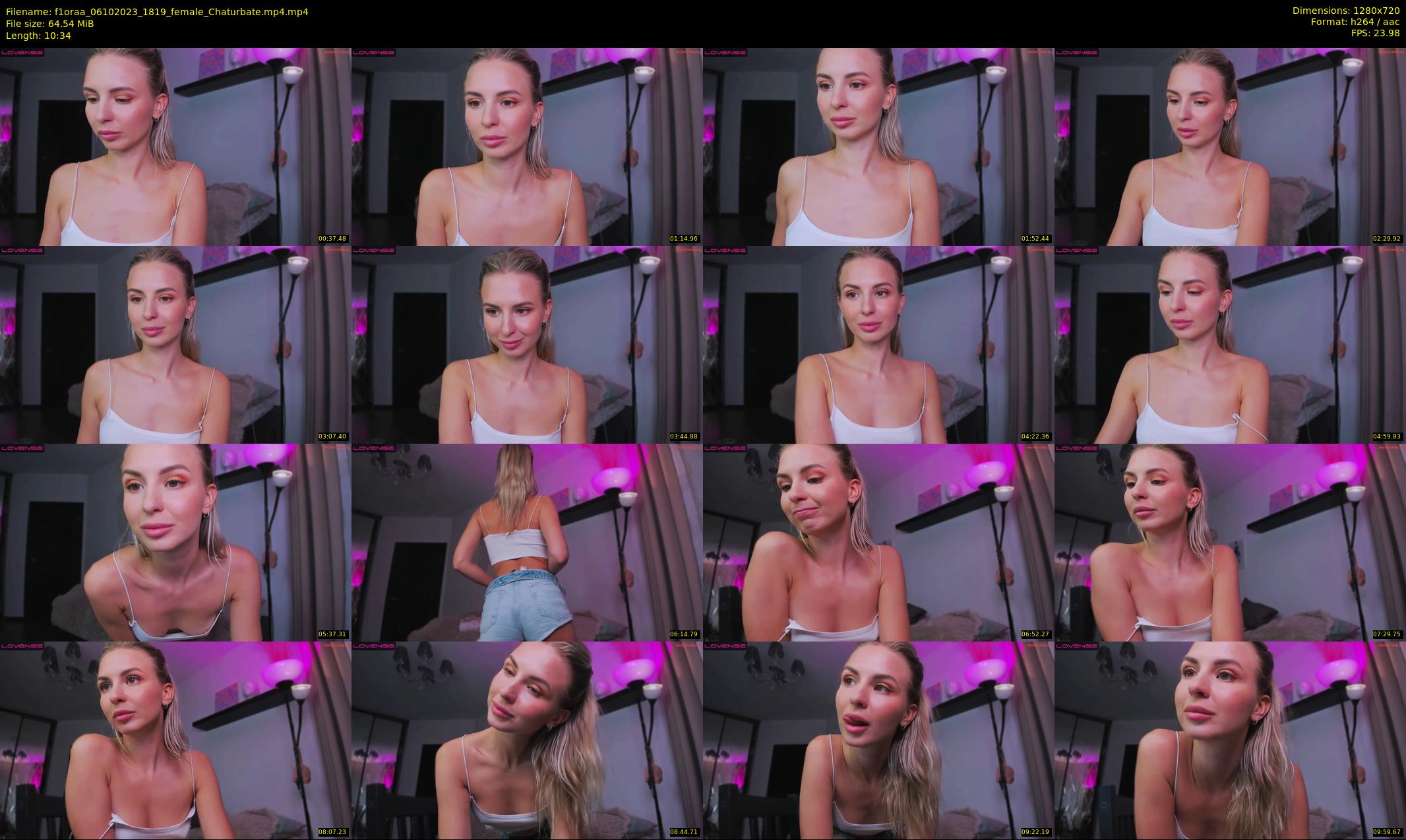 f1oraa — 11 minute Chaturbate female cam show recording, 720p, Oct 6, 2023