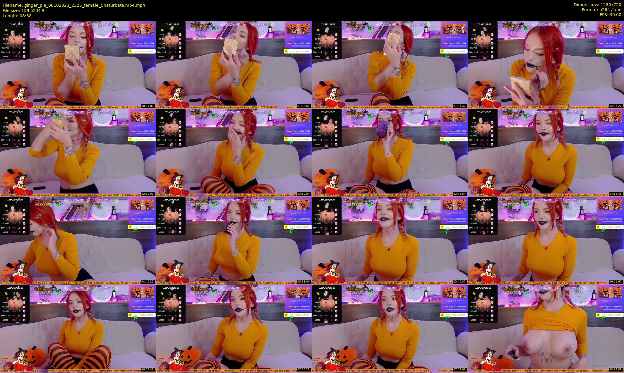 ginger_pie — 9 minute Chaturbate female cam show recording, 720p, Oct 6, 2023