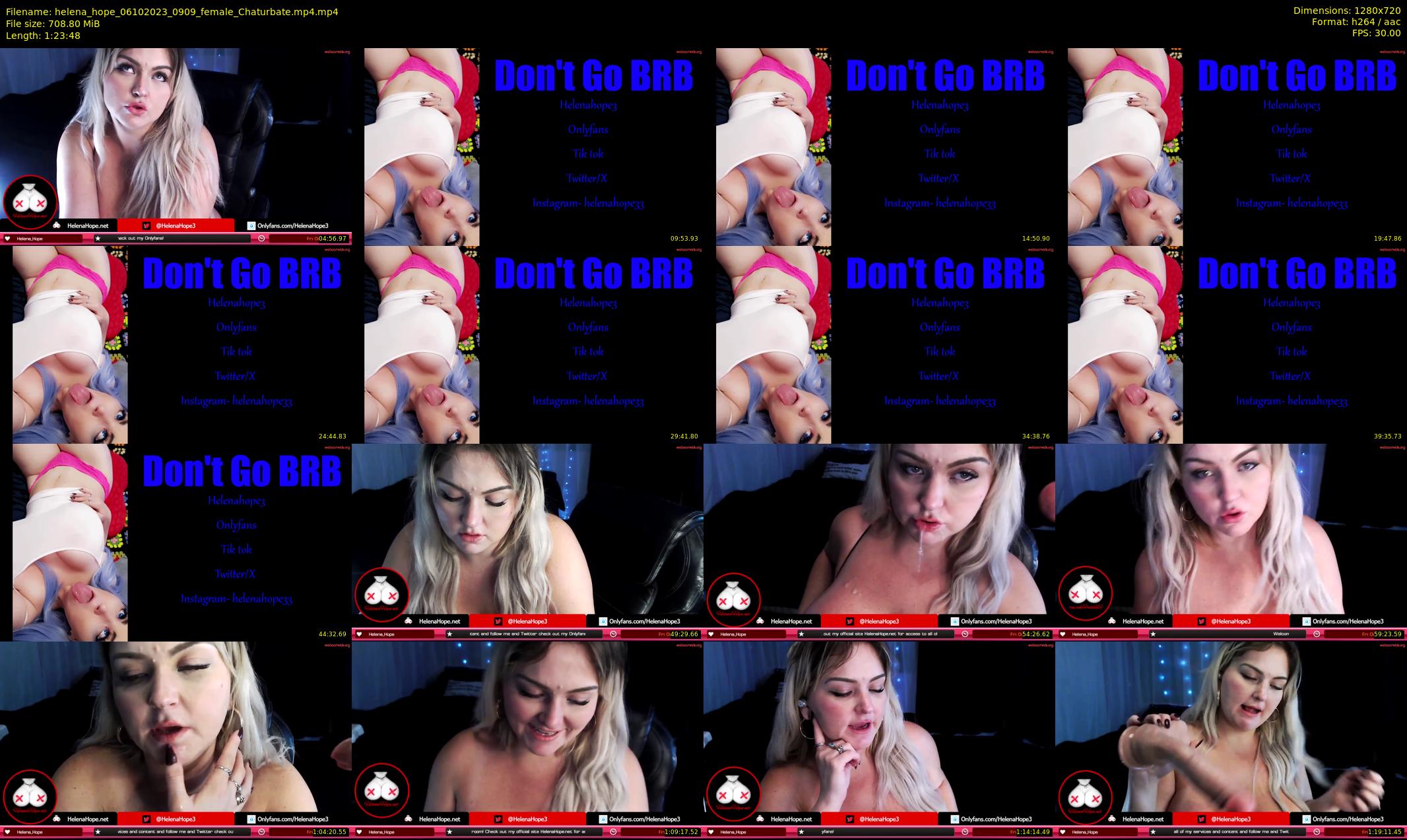 helena_hope — 84 minute Chaturbate female cam show recording, 720p, Oct 6, 2023