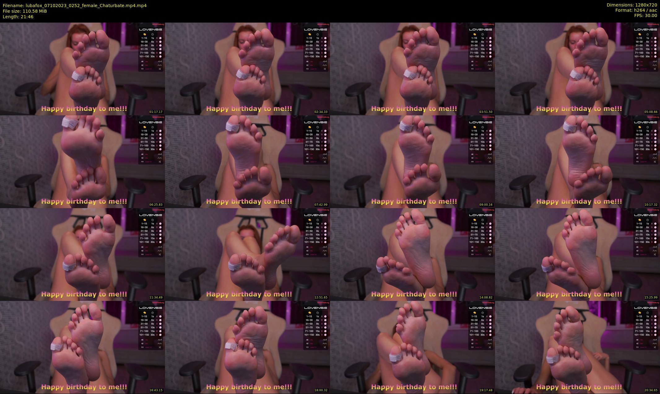 lubafox — 22 minute Chaturbate female cam show recording, 720p, Oct 7, 2023