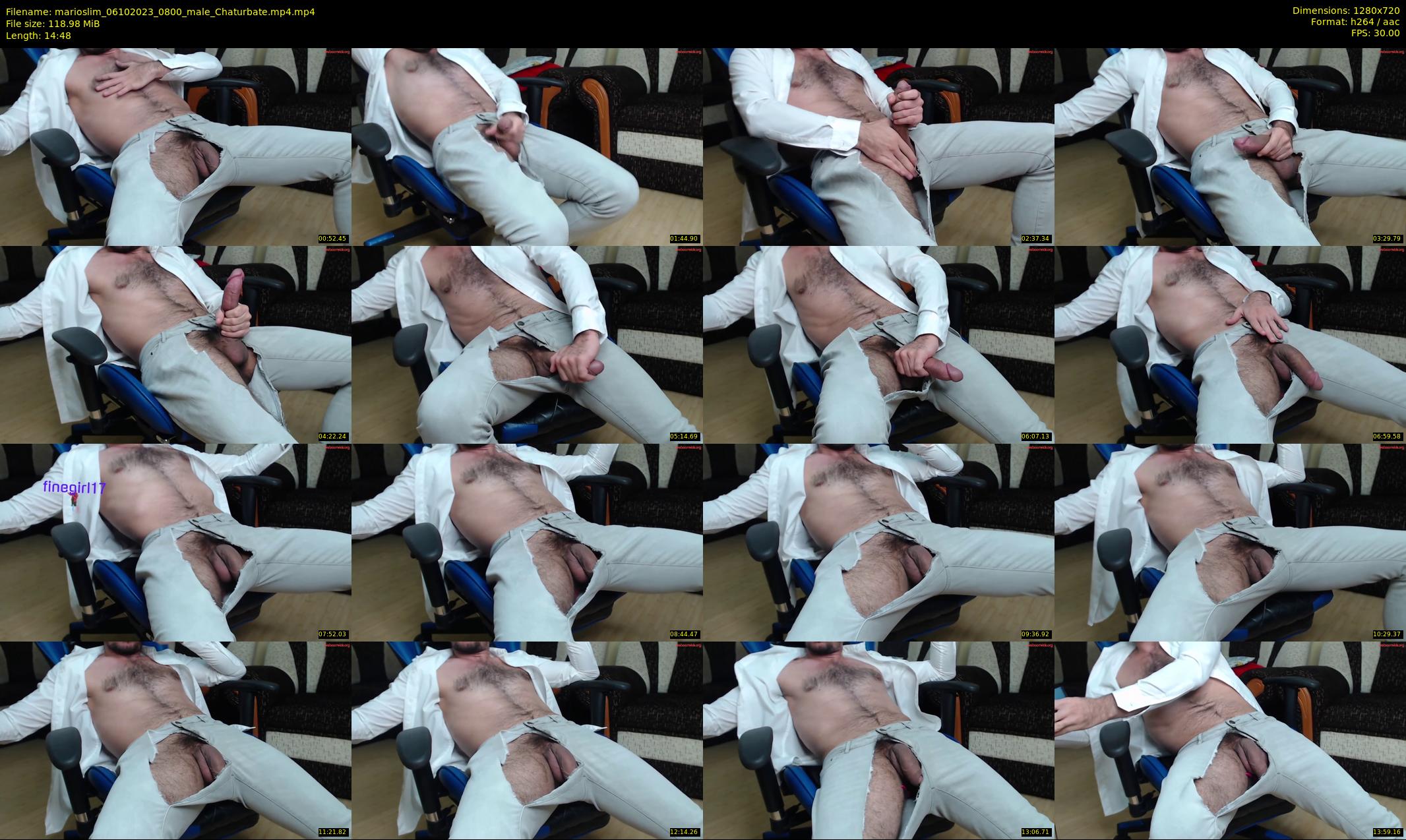 marioslim — 15 minute Chaturbate male cam show recording, 720p, Oct 6, 2023