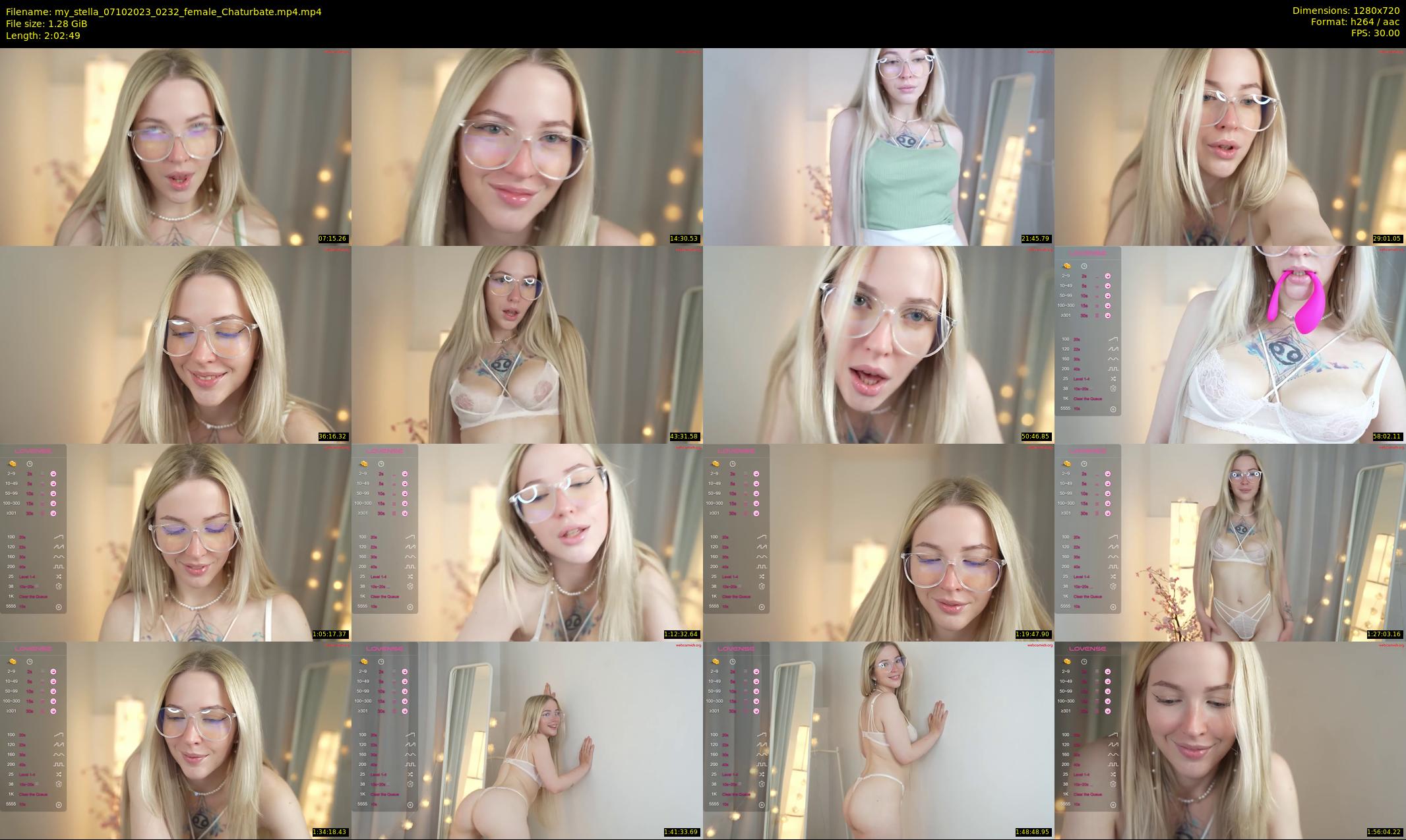 my_stella — 123 minute Chaturbate female cam show recording, 720p, Oct 7, 2023