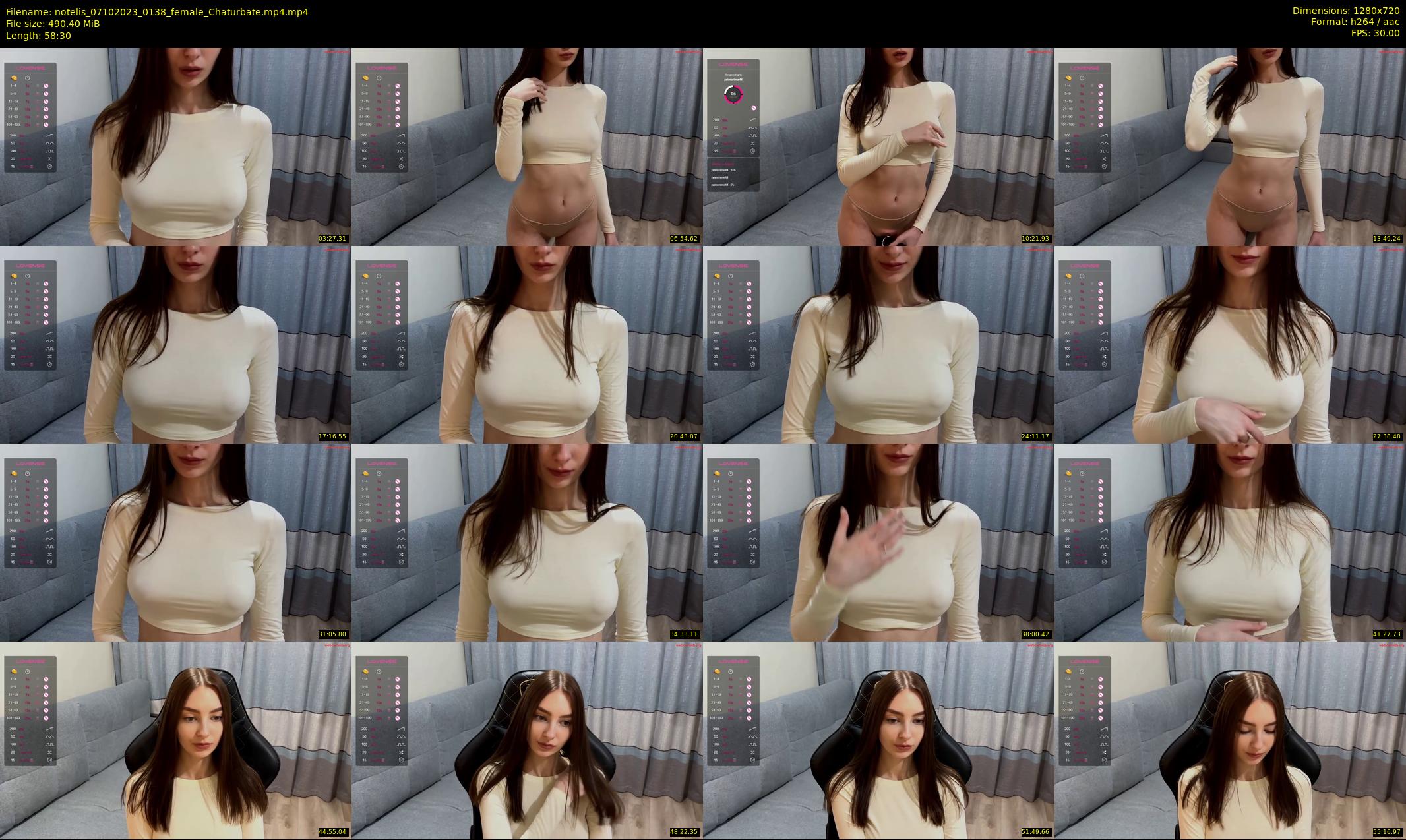 notelis — 59 minute Chaturbate female cam show recording, 720p, Oct 7, 2023