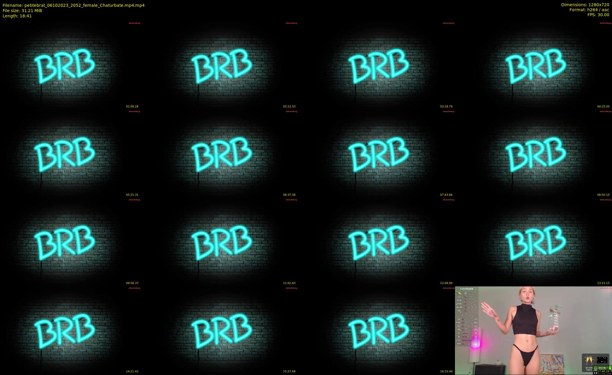 petitebrat — 19 minute Chaturbate female cam show recording, 720p, Oct 6, 2023