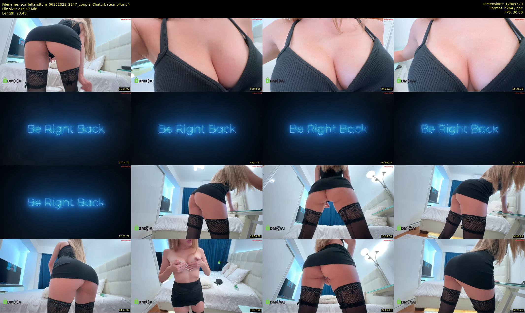 scarlettandtom — 24 minute Chaturbate couple cam show recording, 720p, Oct 6, 2023