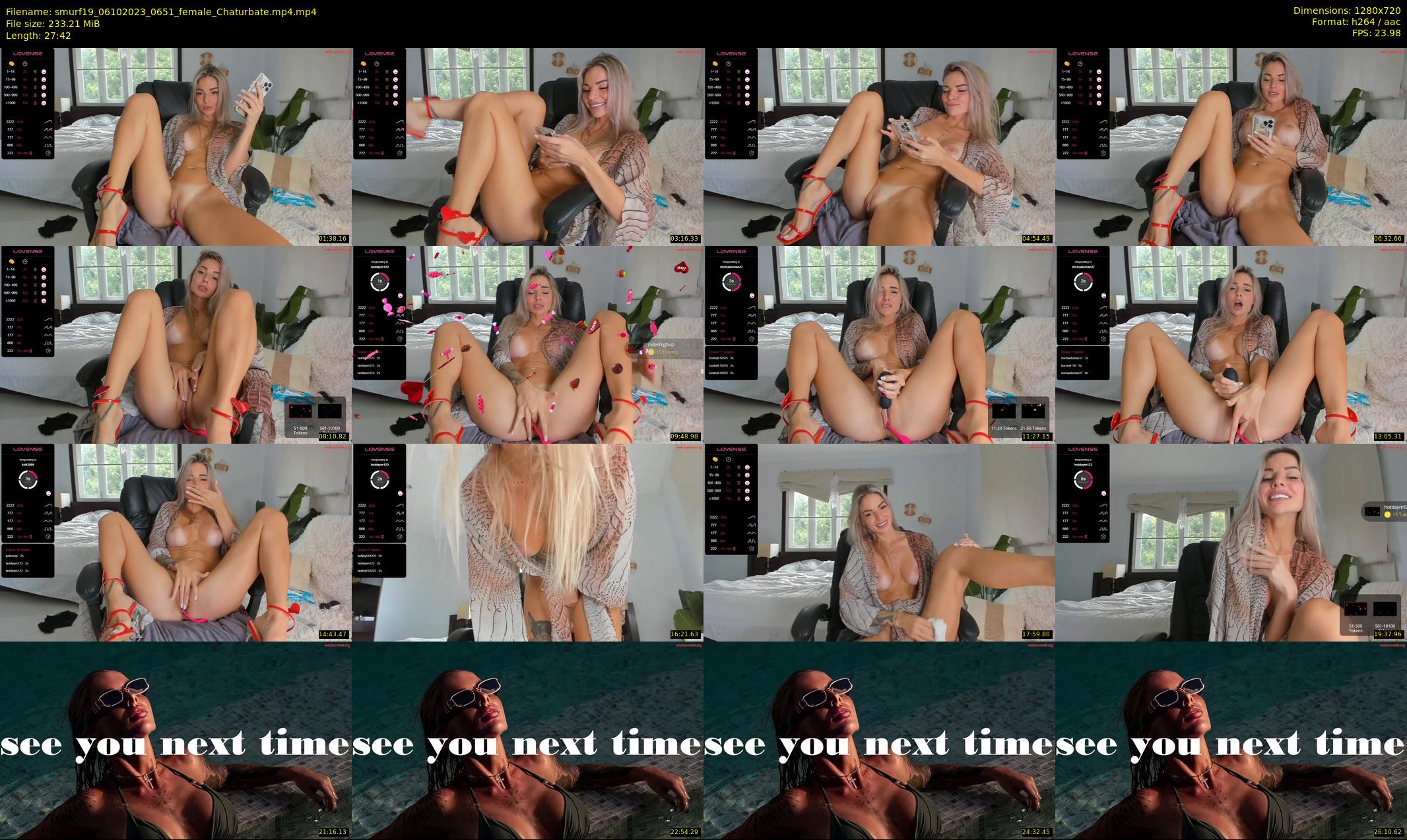 smurf19 — 28 minute Chaturbate female cam show recording, 720p, Oct 6, 2023