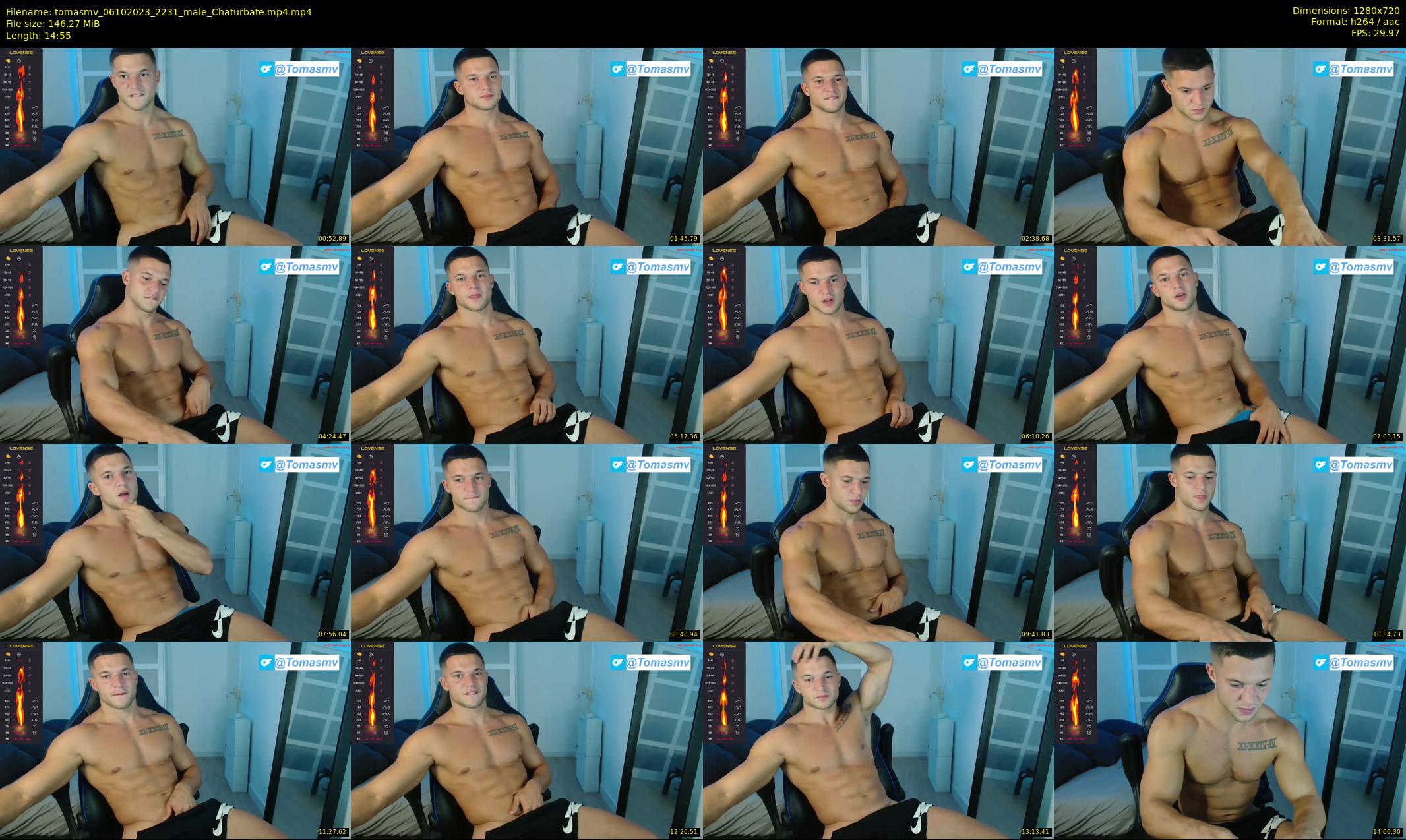 tomasmv — 15 minute Chaturbate male cam show recording, 720p, Oct 6, 2023