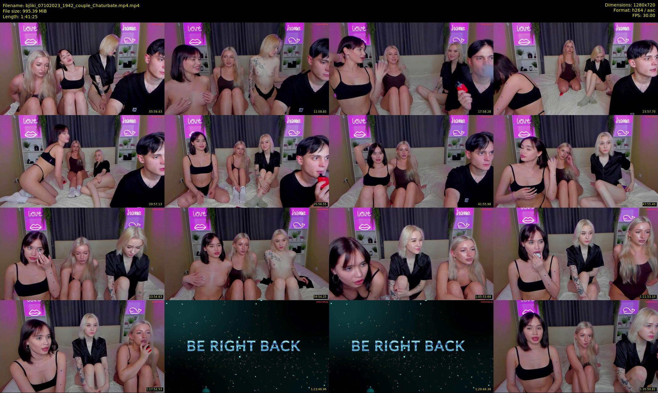 bjliki — 102 minute Chaturbate couple cam show recording, 720p, Oct 7, 2023