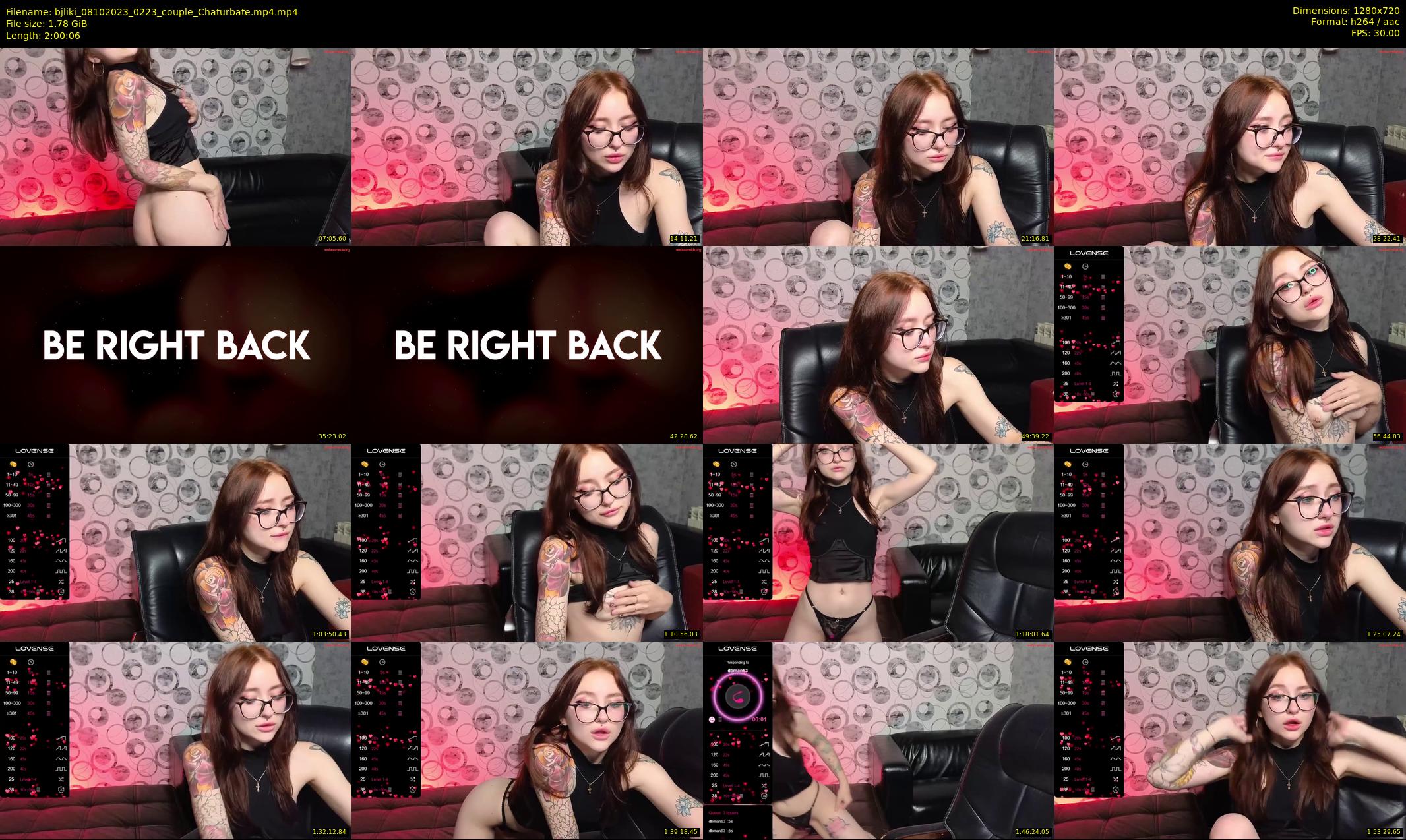 bjliki — 121 minute Chaturbate couple cam show recording, 720p, Oct 8, 2023