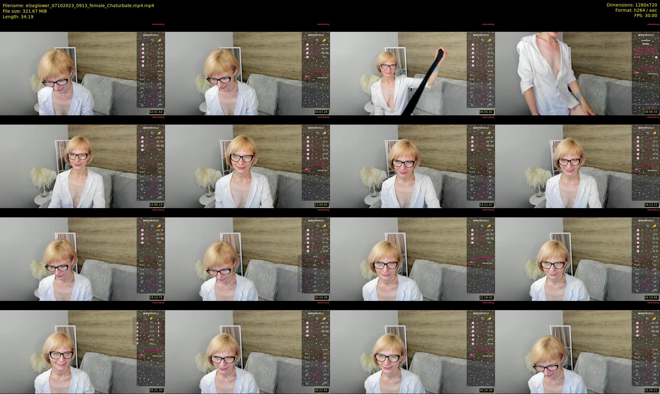 elzaglower — 35 minute Chaturbate female cam show recording, 720p, Oct 7, 2023