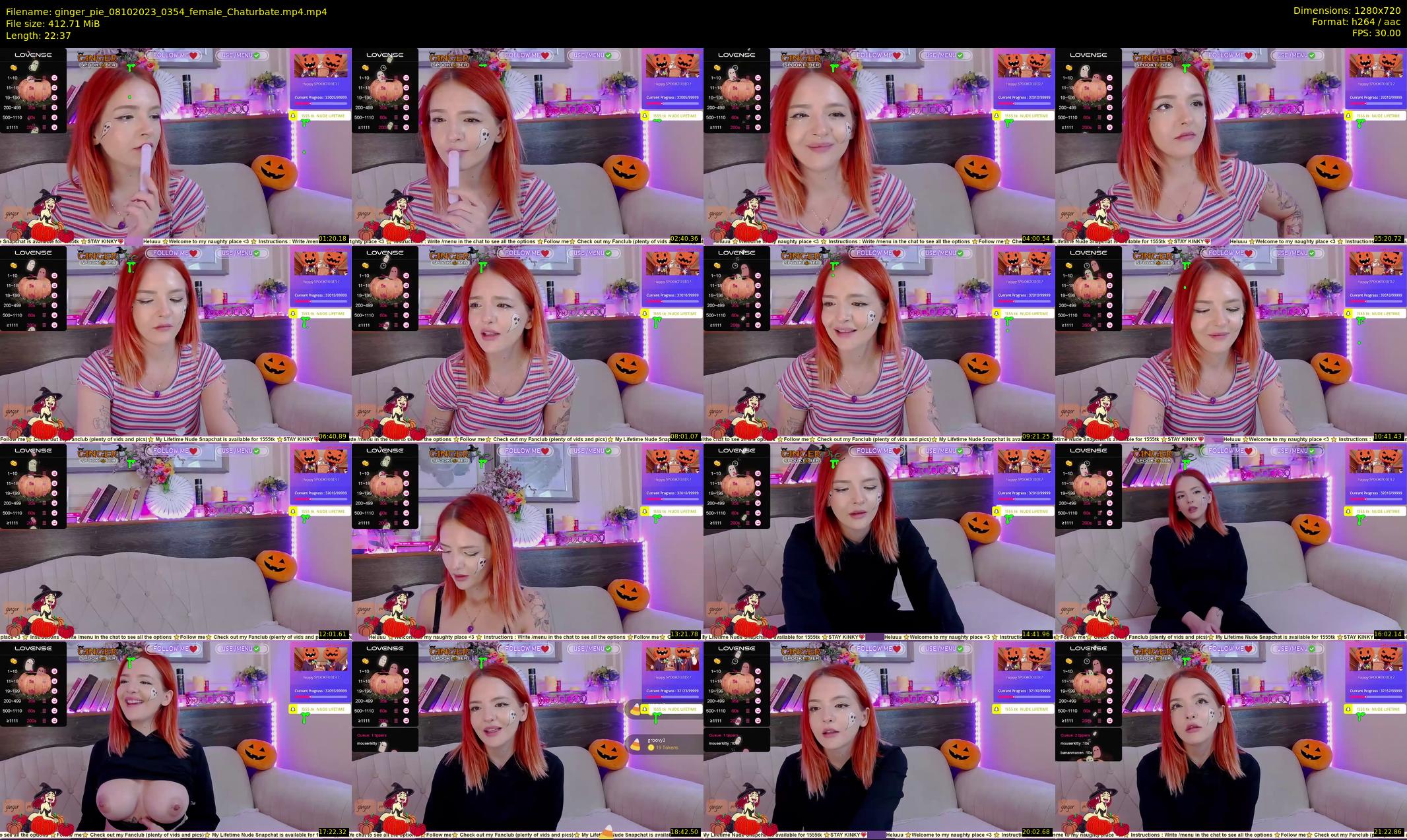 ginger_pie — 23 minute Chaturbate female cam show recording, 720p, Oct 8, 2023