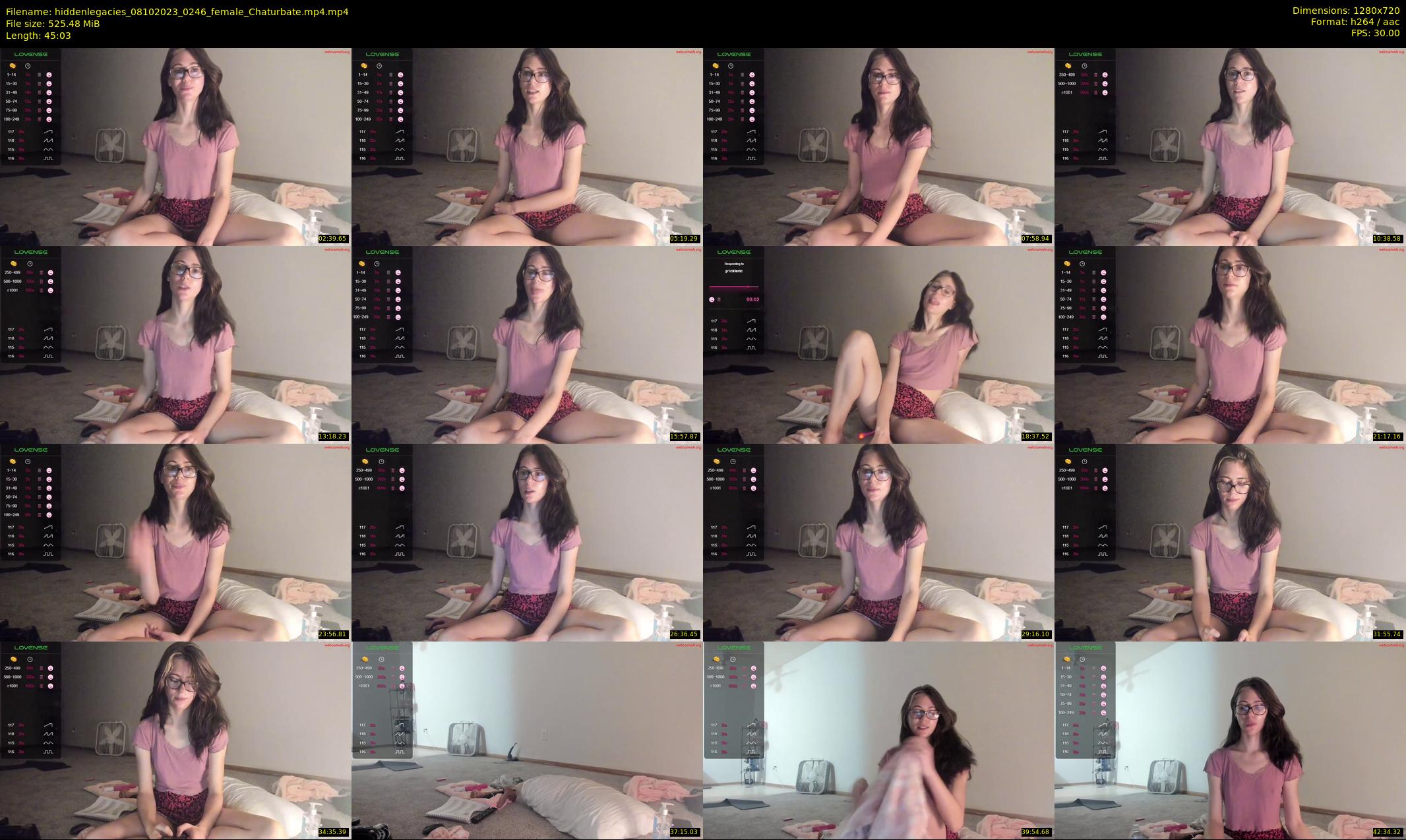hiddenlegacies — 46 minute Chaturbate female cam show recording, 720p, Oct 8, 2023