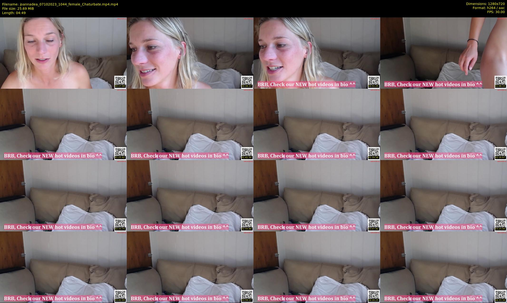 joannadea — 5 minute Chaturbate female cam show recording, 720p, Oct 7, 2023
