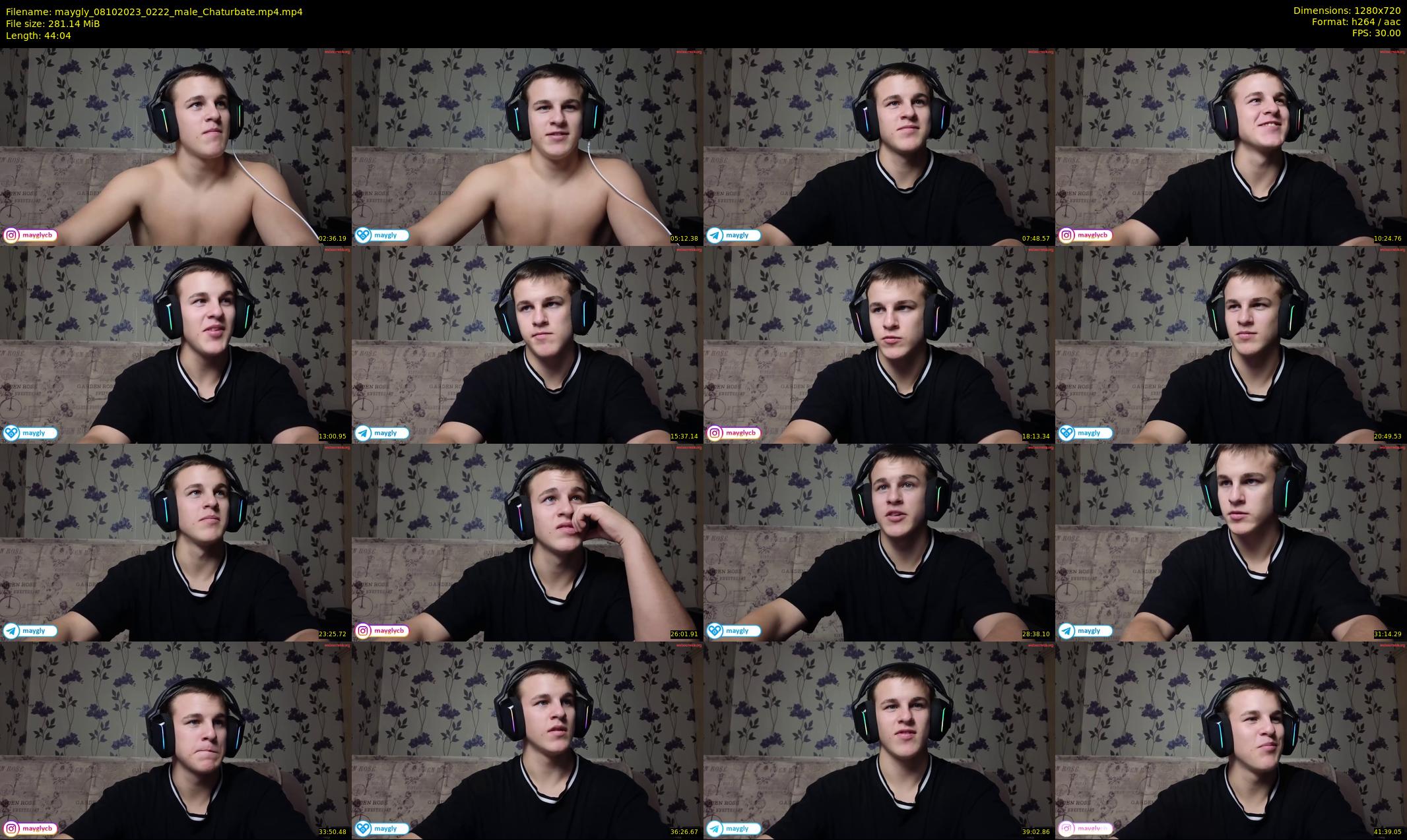 maygly — 45 minute Chaturbate male cam show recording, 720p, Oct 8, 2023