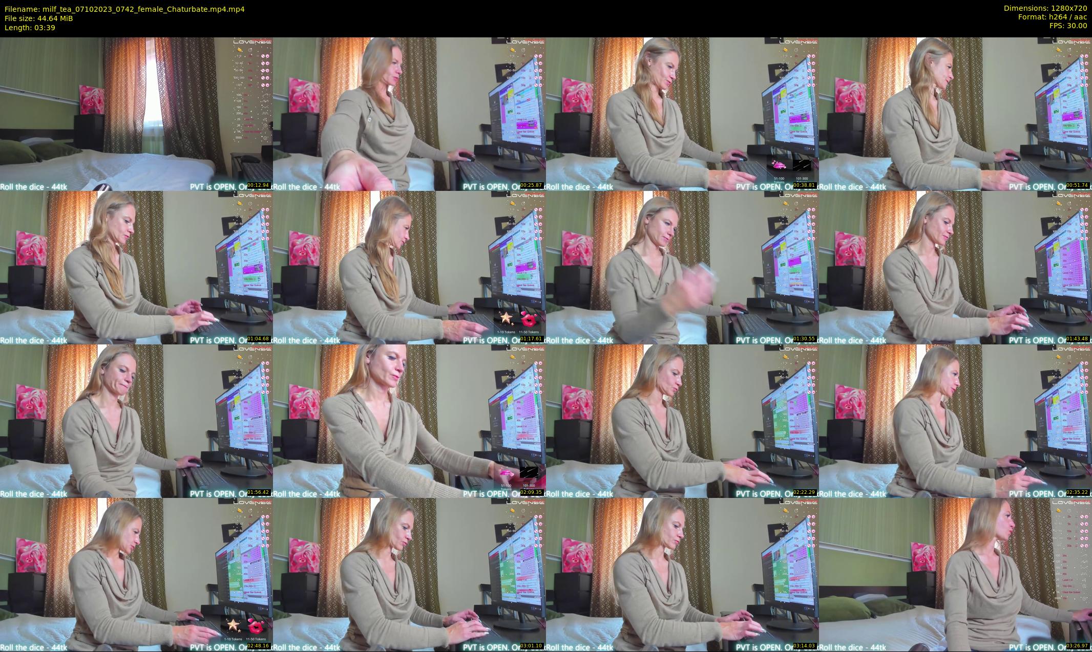 milf_tea — 4 minute Chaturbate female cam show recording, 720p, Oct 7, 2023