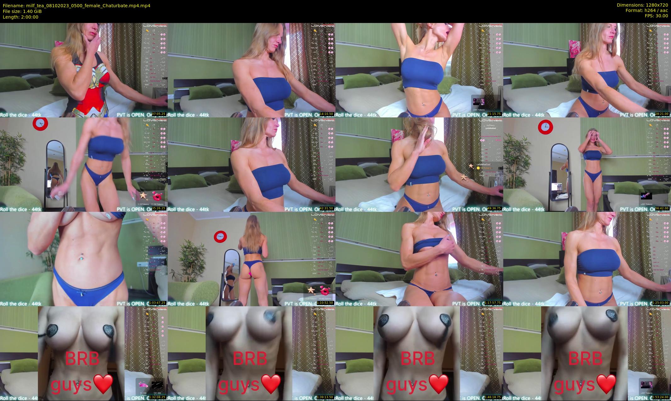 milf_tea — 120 minute Chaturbate female cam show recording, 720p, Oct 8, 2023