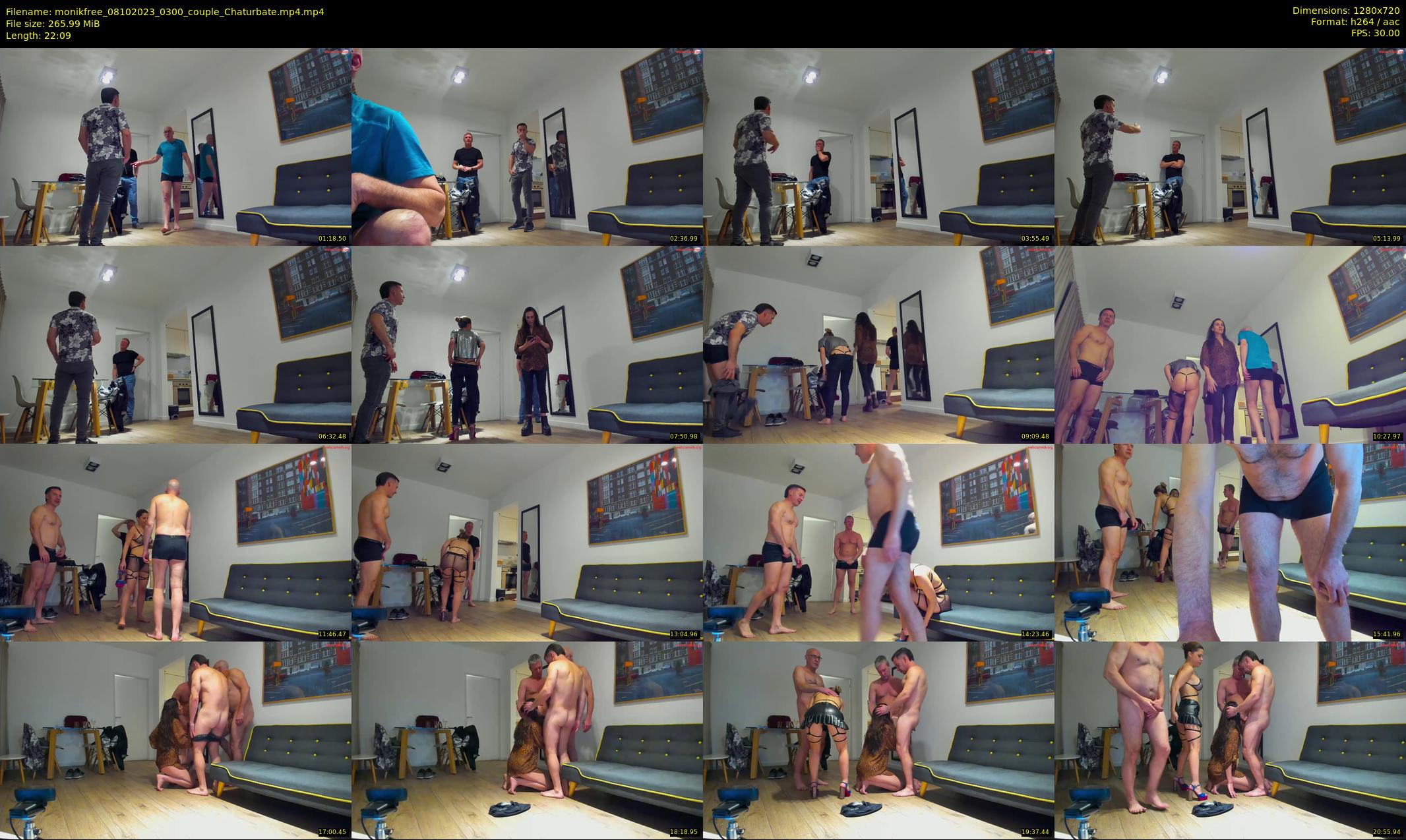 monikfree — 23 minute Chaturbate couple cam show recording, 720p, Oct 8, 2023