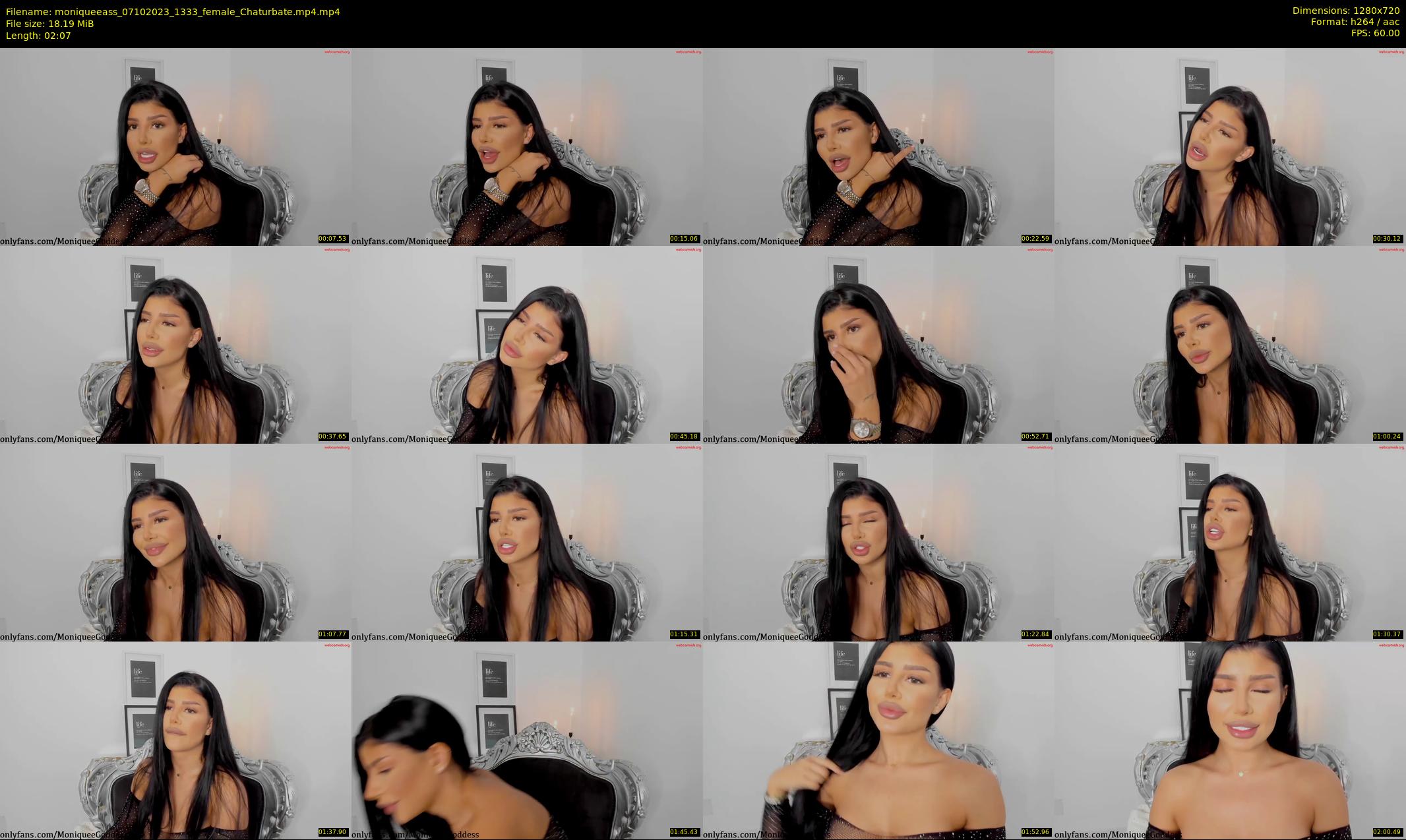 moniqueeass — 3 minute Chaturbate female cam show recording, 720p, Oct 7, 2023