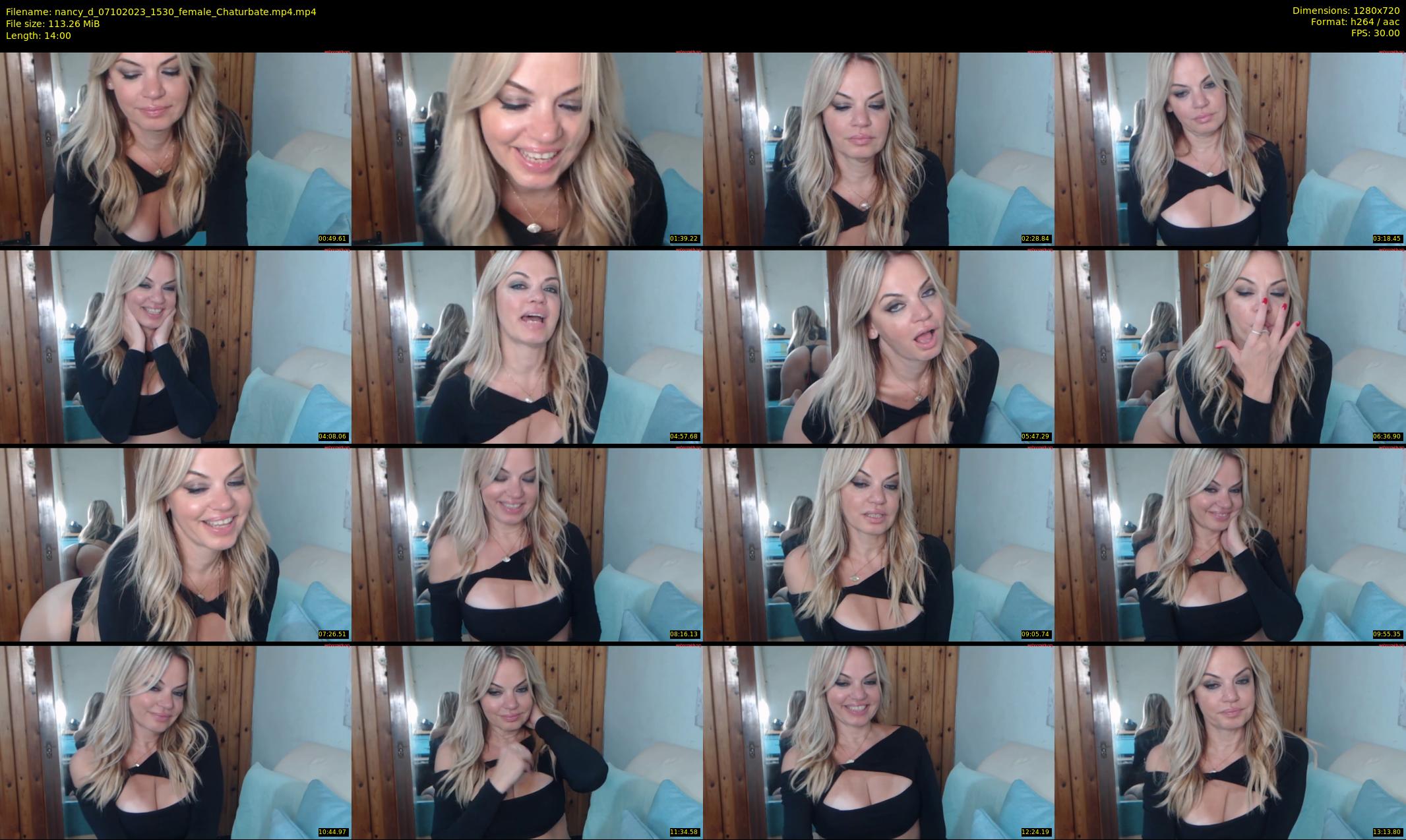 nancy_d — 14 minute Chaturbate female cam show recording, 720p, Oct 7, 2023