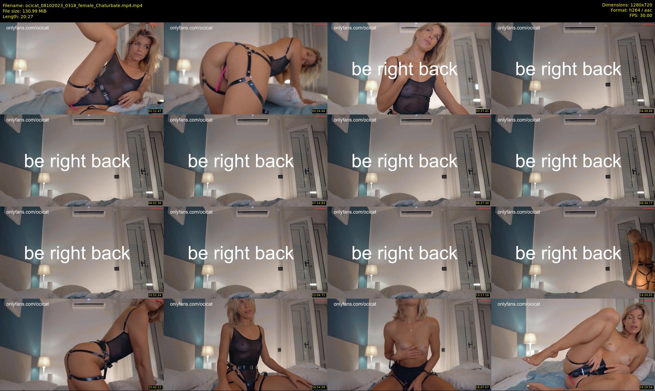 ocicat — 21 minute Chaturbate female cam show recording, 720p, Oct 8, 2023