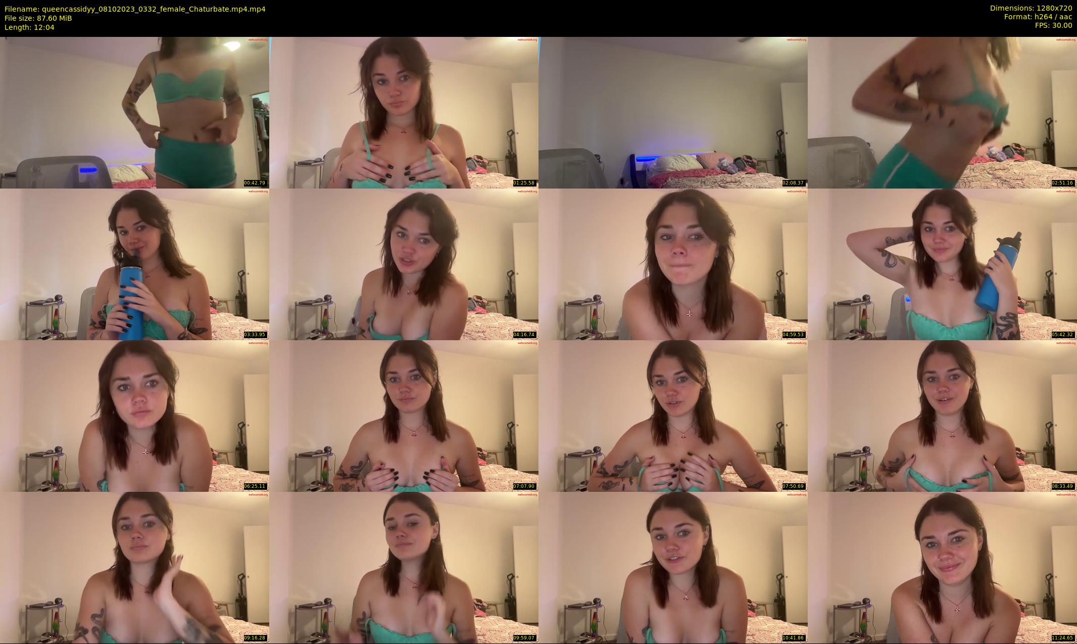 queencassidyy — 13 minute Chaturbate female cam show recording, 720p, Oct 8, 2023